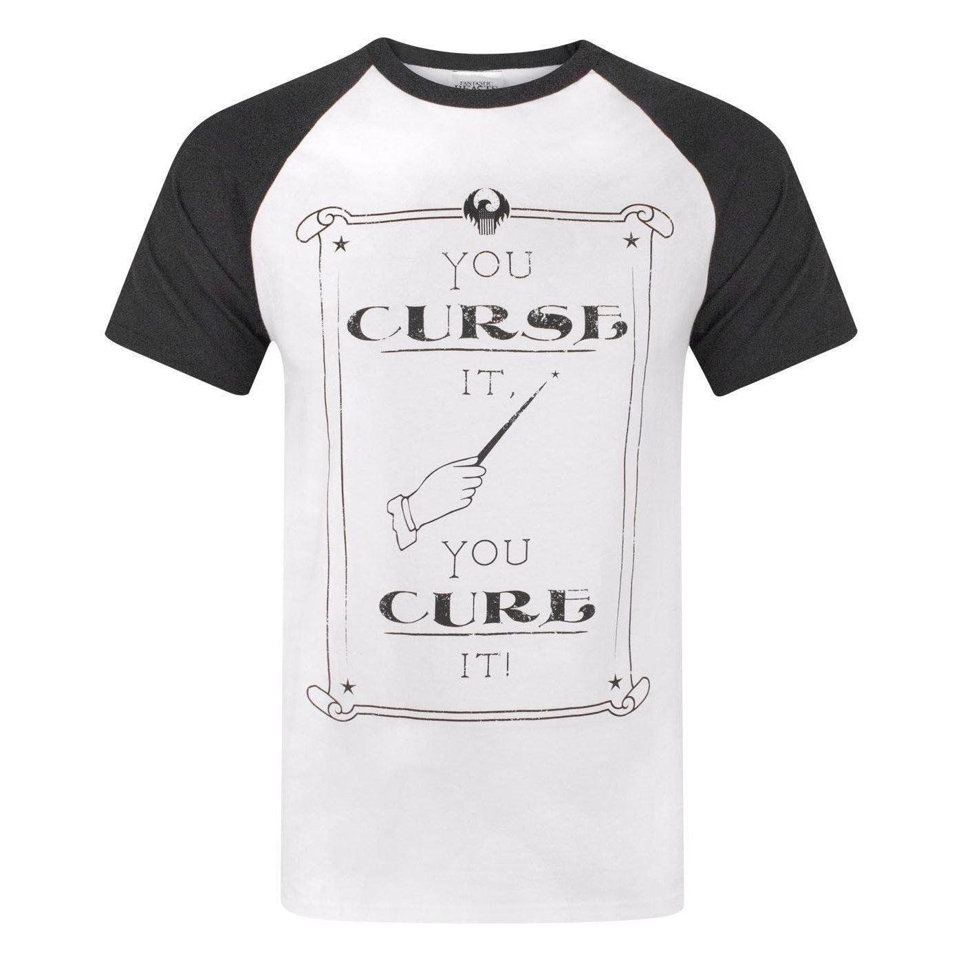 Fantastic Beasts And Where To Find Them Raglan T-Shirt Curse It Cure It