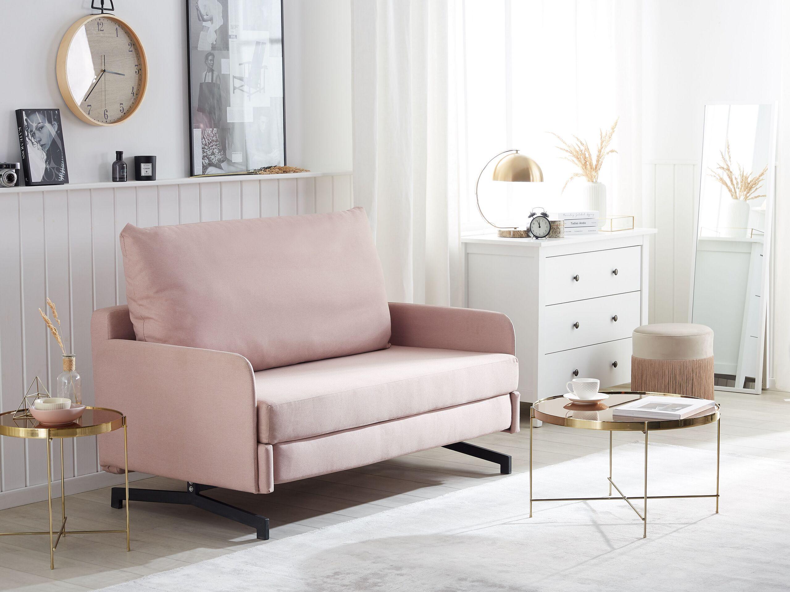 Beliani Schlafsofa aus Polyester Retro BELFAST