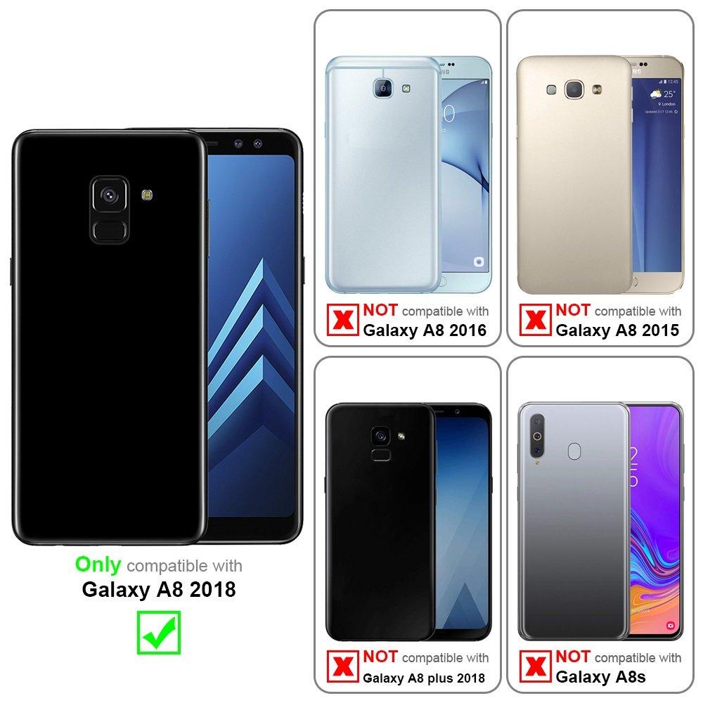 Cadorabo Hülle für Samsung Galaxy A8 2018 Magnetverschluss, Standfunktion