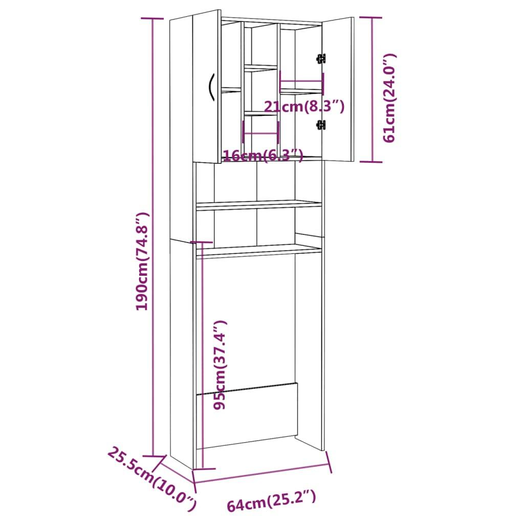 VidaXL Waschmaschinenschrank