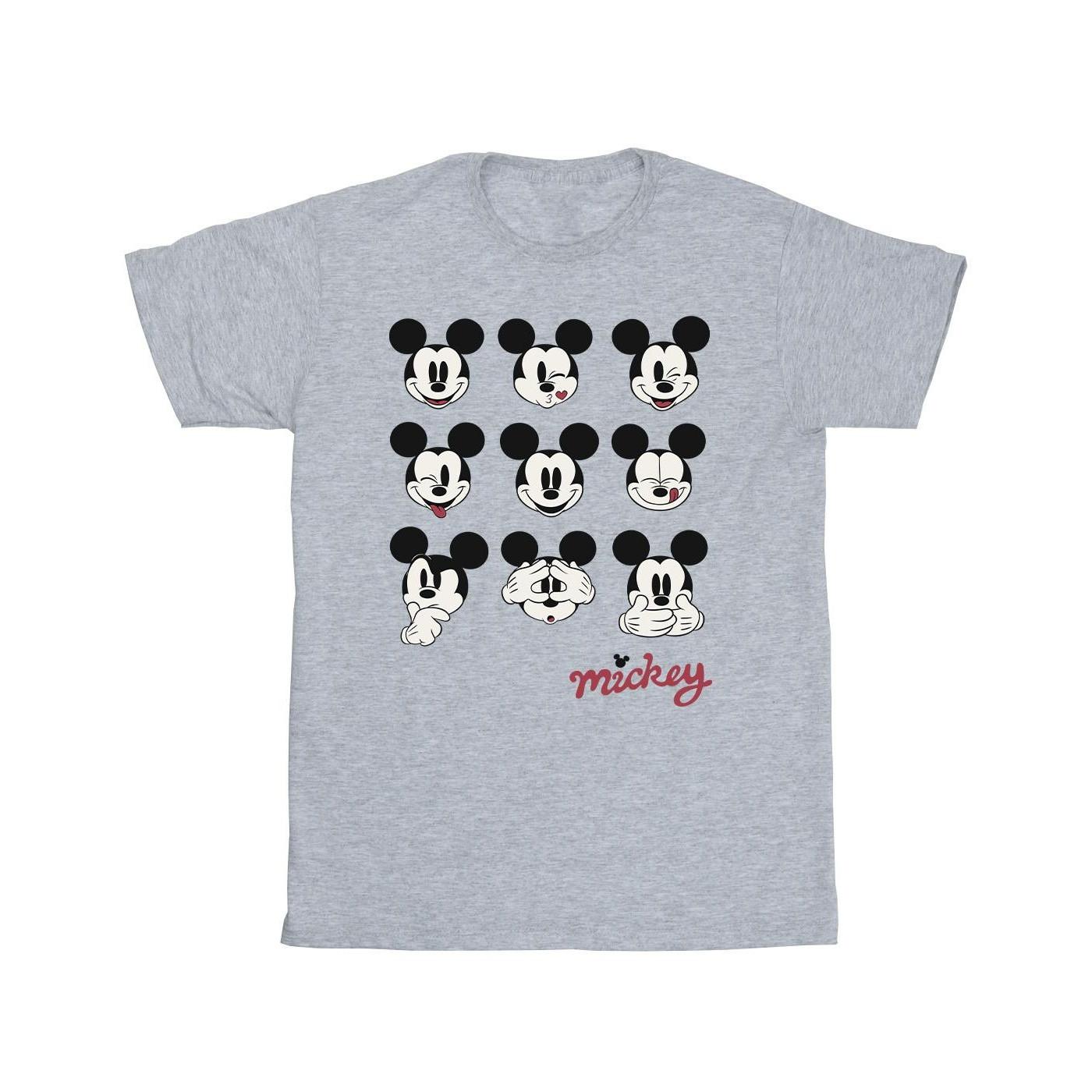 Disney Mickey Mouse Emoticons Print T-Shirt