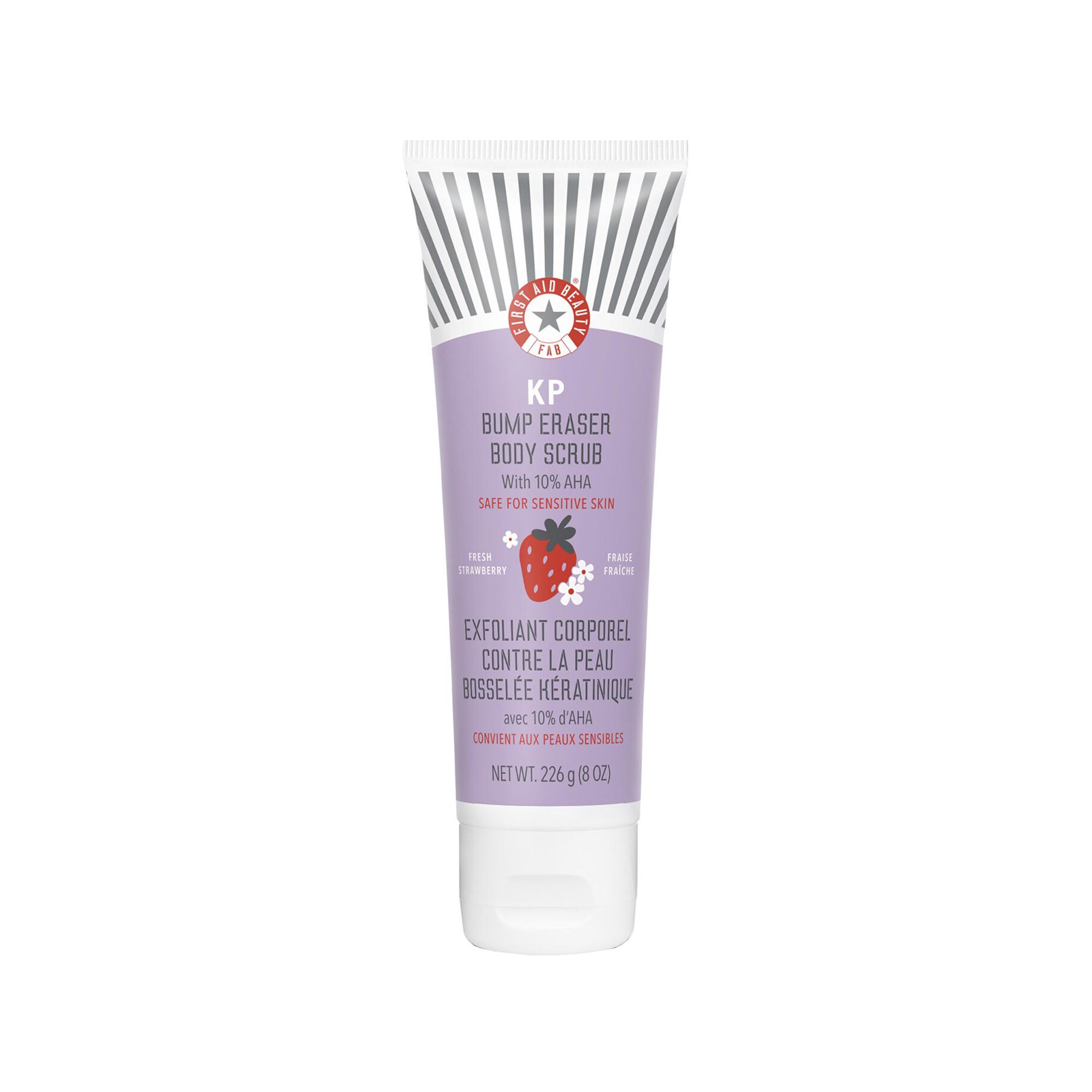 FIRST AID BEAUTY KP Body Scrub Strawberry - AHA-Körperpeeling mit Erdbeere für sofortige Zartheit