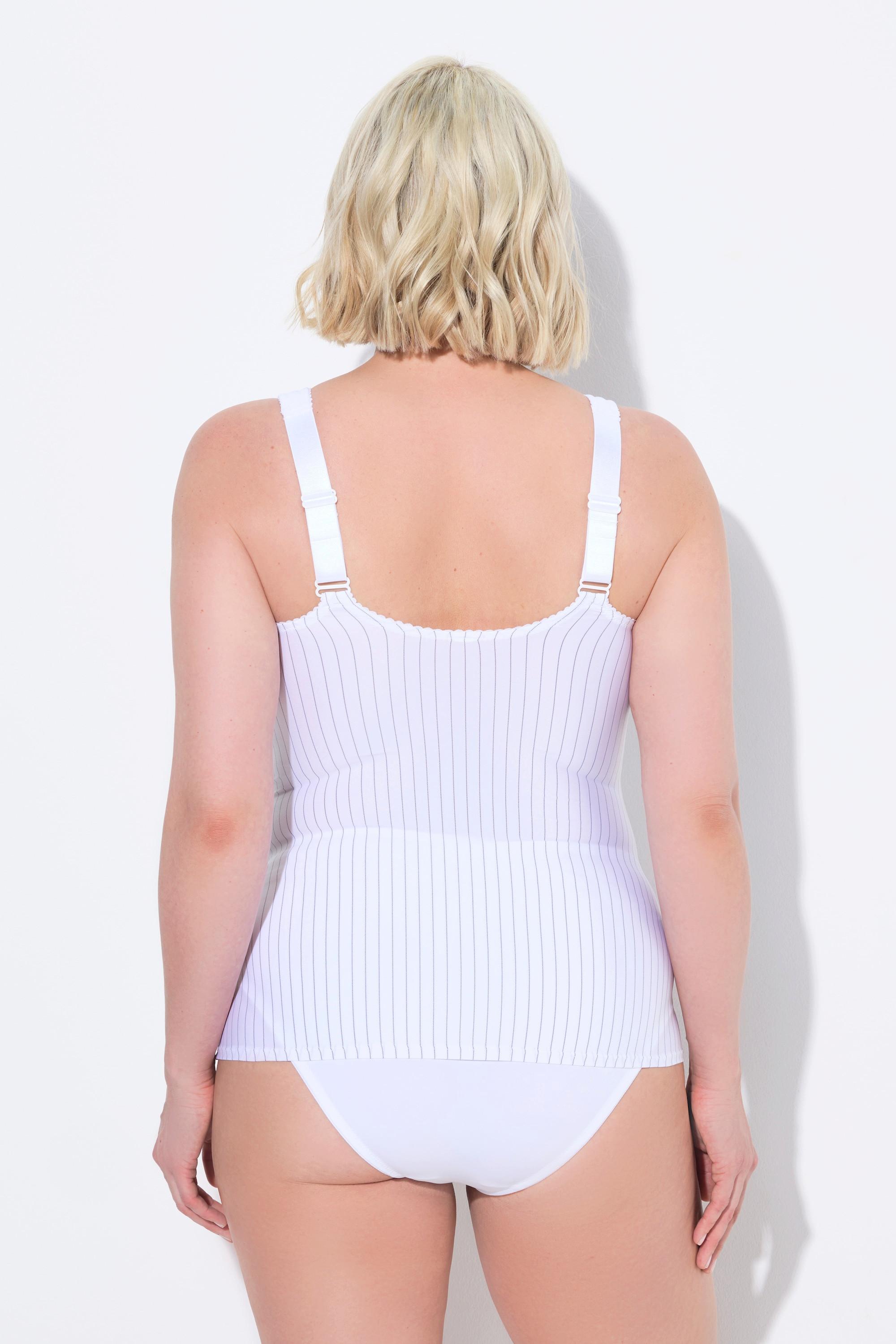 Ulla Popken Shaping-Hemd, Nadelstreifen, ohne BH tragbar
