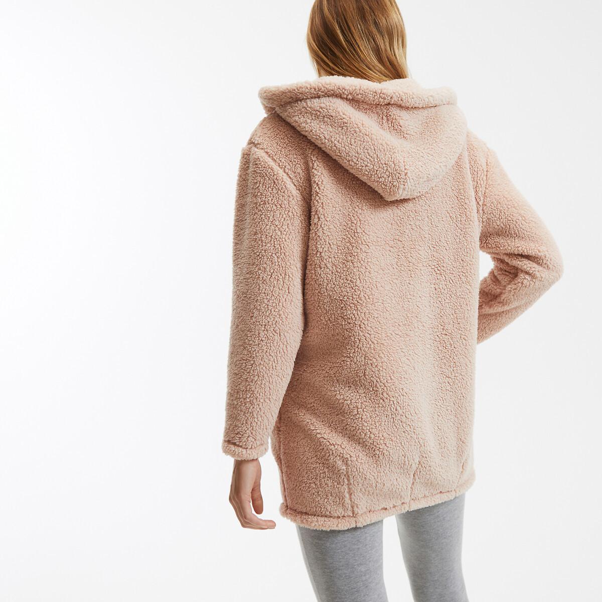 SO'HOME Fleece-Morgenmantel mit Kapuze