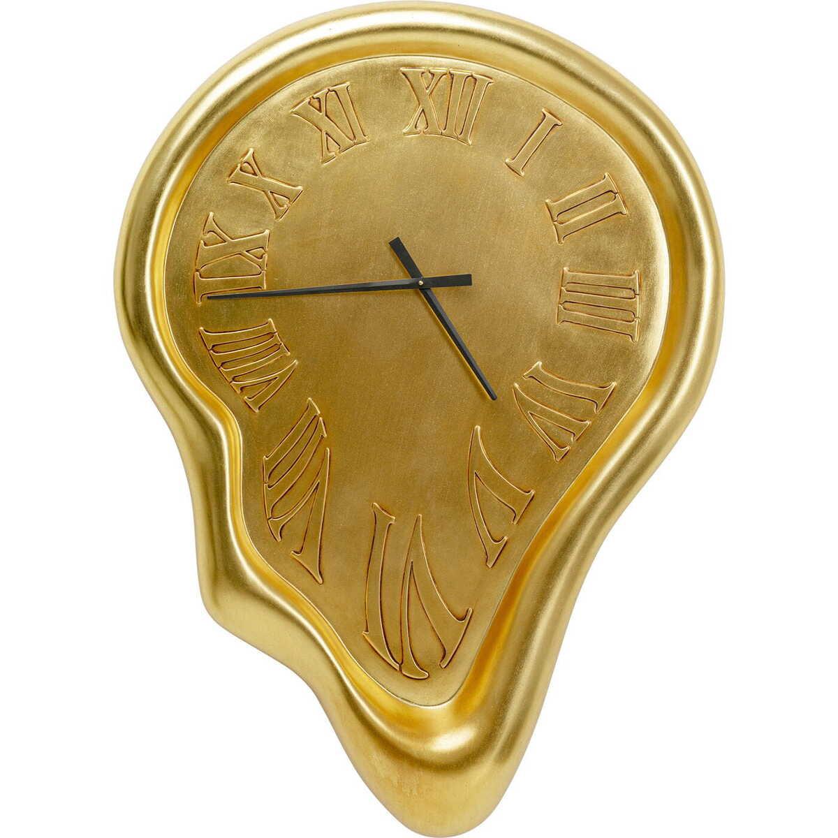 KARE Design Wanduhr Big Drop gold 92x127