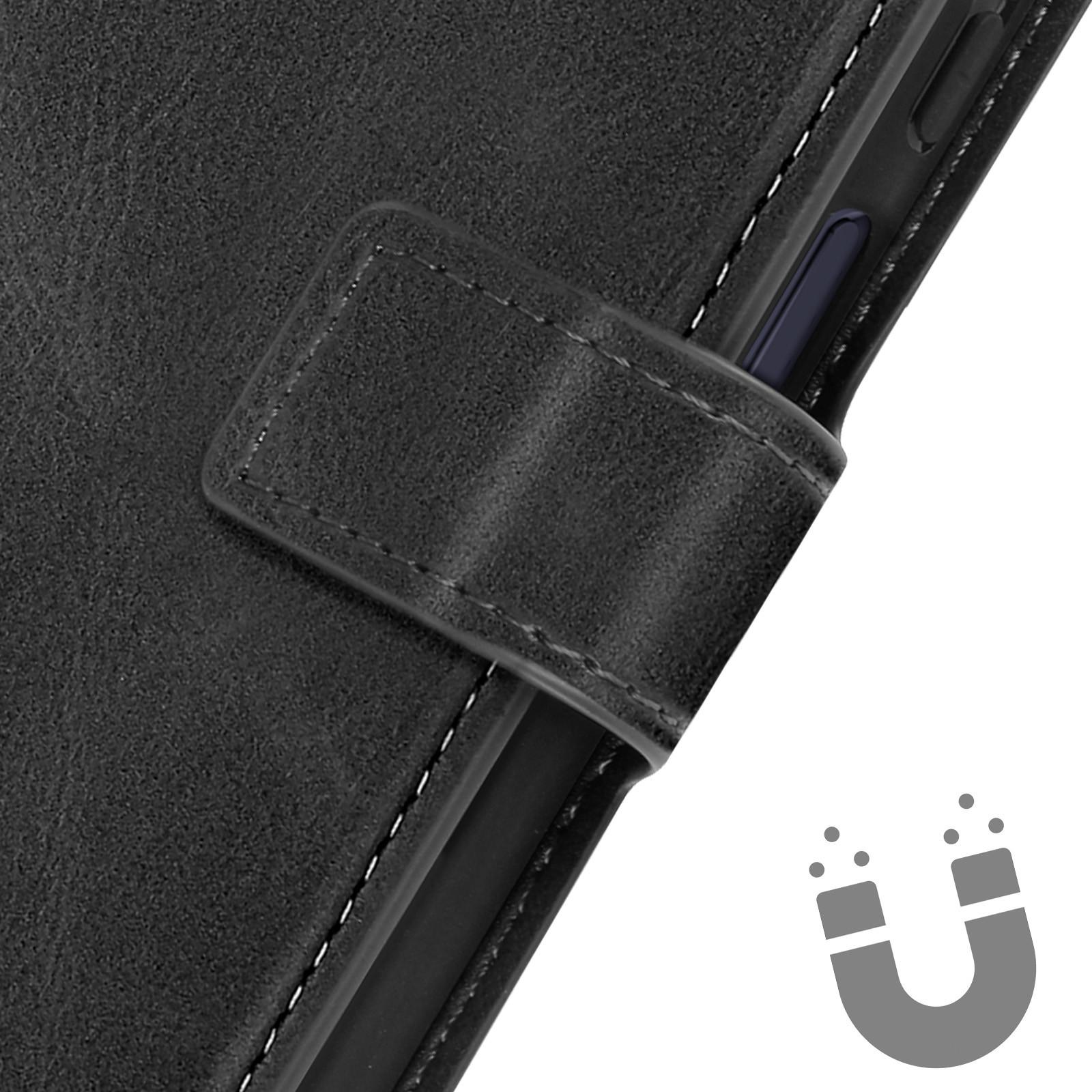 Avizar Prestifold Hülle Samsung A15 5G Schwarz