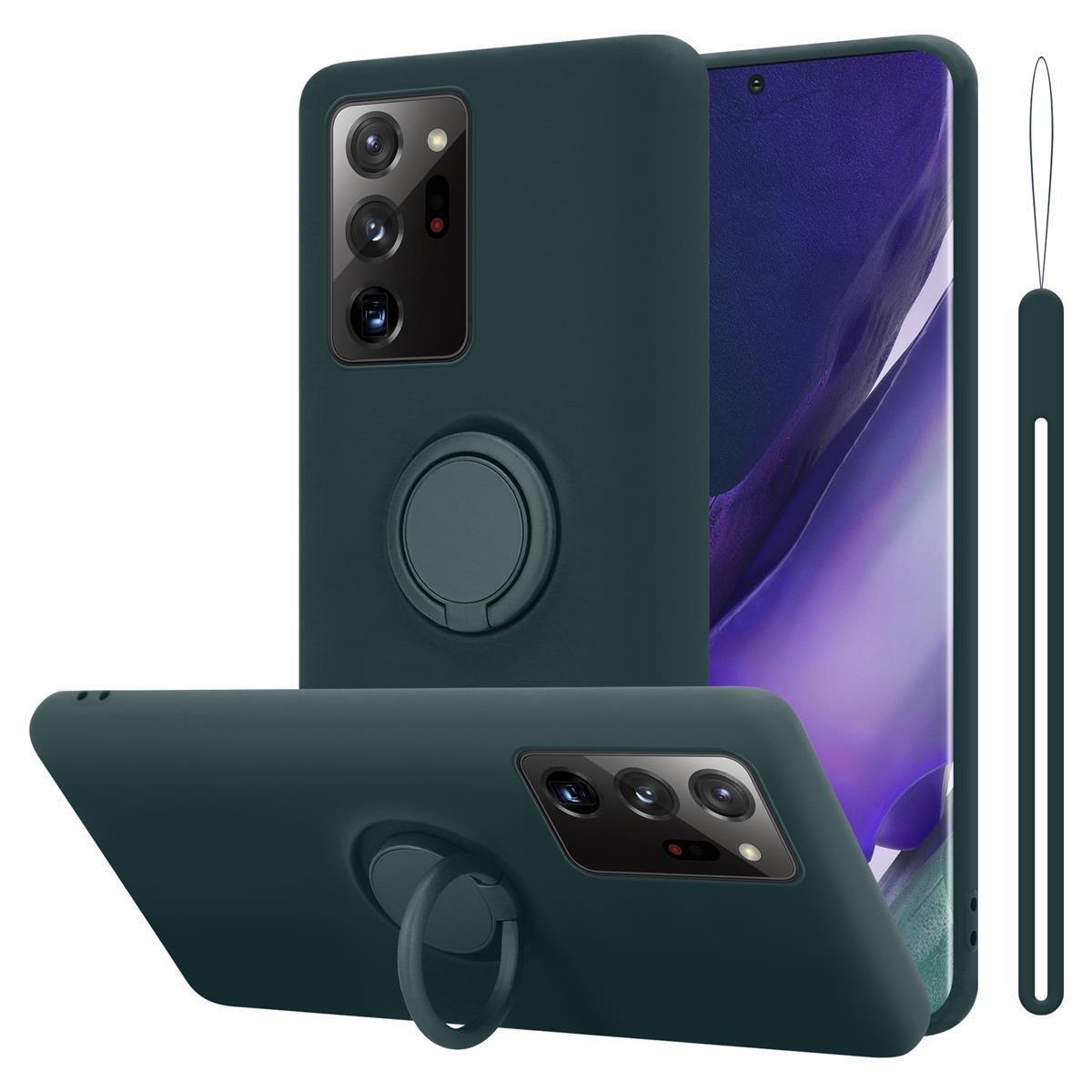 Cadorabo Hülle für Samsung Galaxy NOTE 20 ULTRA TPU Silikon mit Ring Liquid