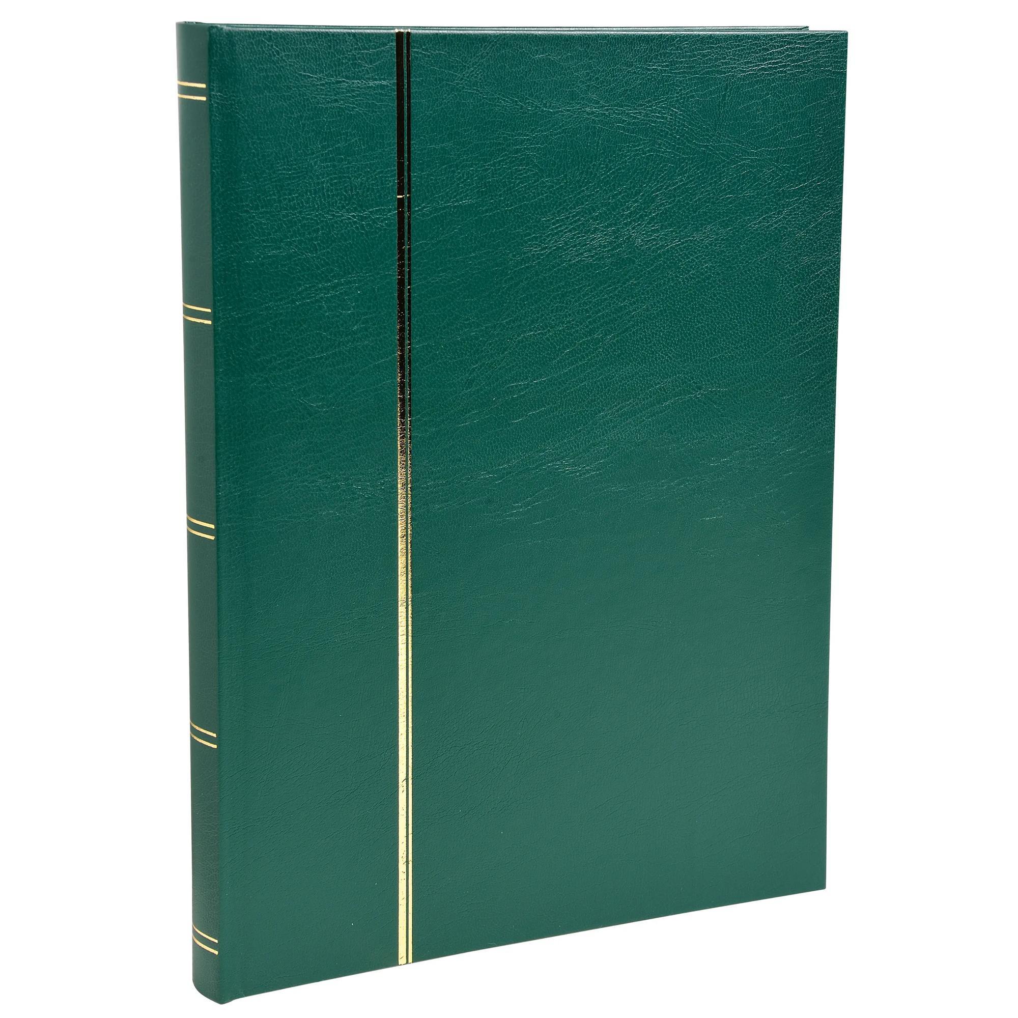 Exacompta Briefmarken Einsteckalbum aus Halbleder, 48 Seiten, 22,5x30,5cm