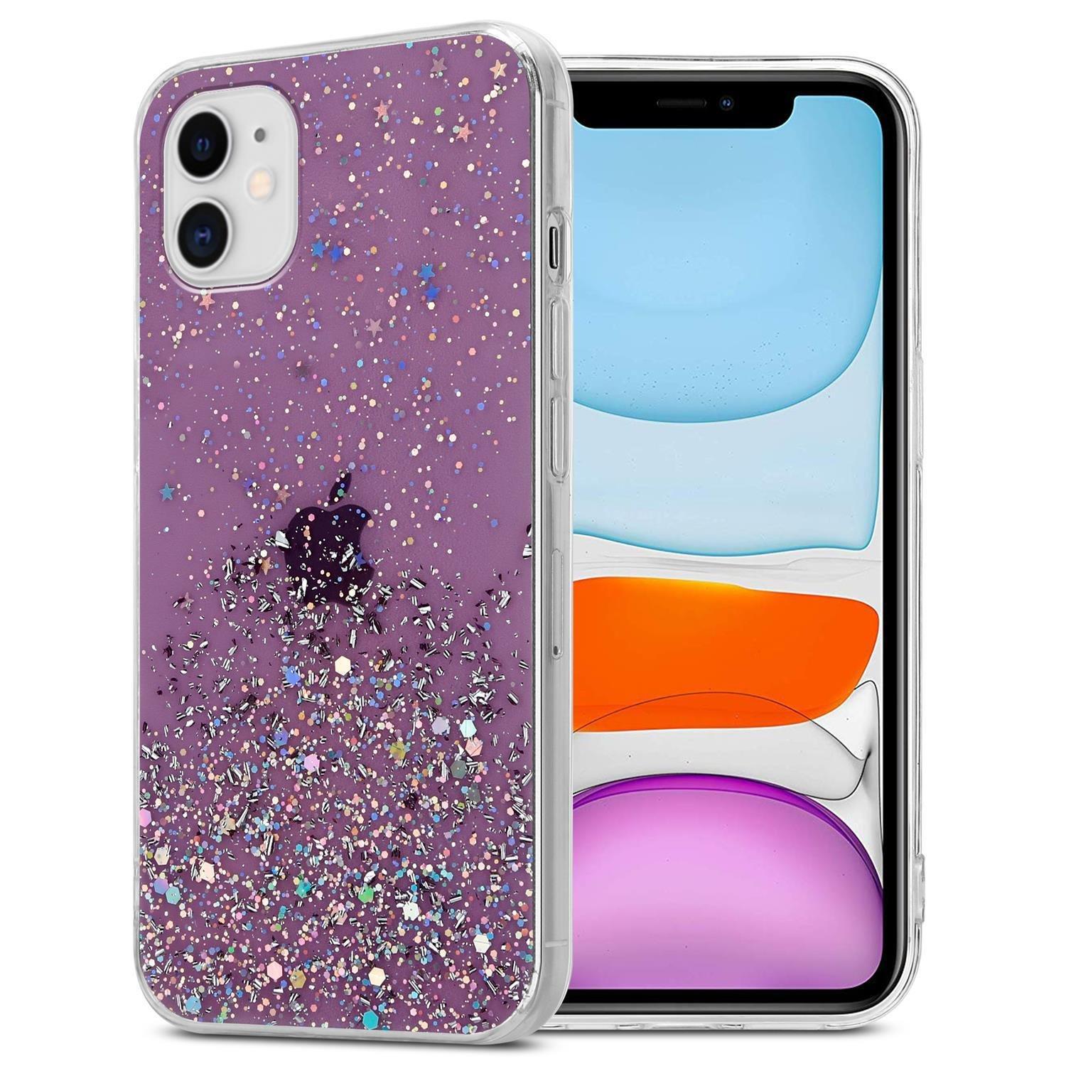 Cadorabo Hülle für Apple iPhone 11 PRO TPU Silikon mit funkelnden Glitter