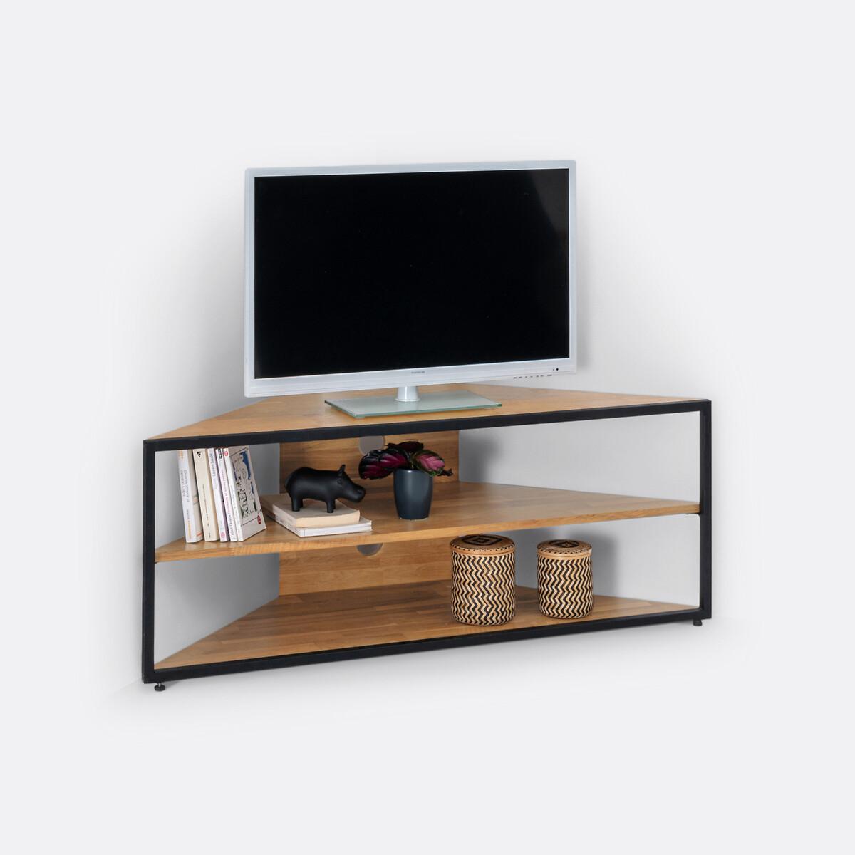 La Redoute Intérieurs TV-Eckschrank aus massiver Eiche und Metall
