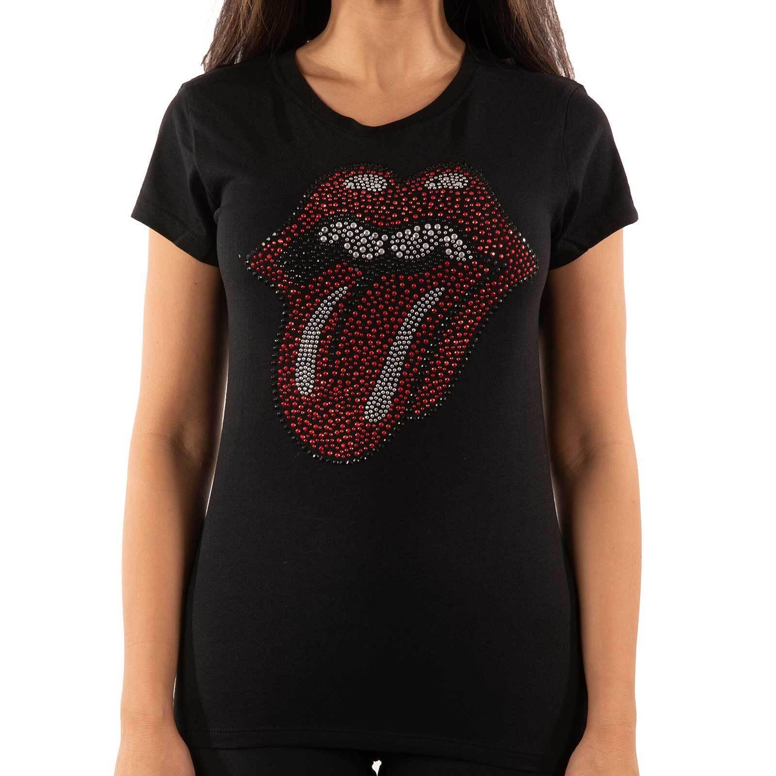 The Rolling Stones Classic T-Shirt mit Rolling Stones Pailletten-Logo