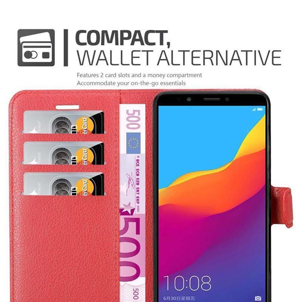Cadorabo Hülle für Honor 7C Huawei Y7 2018 Standfunktion, Kartenfach