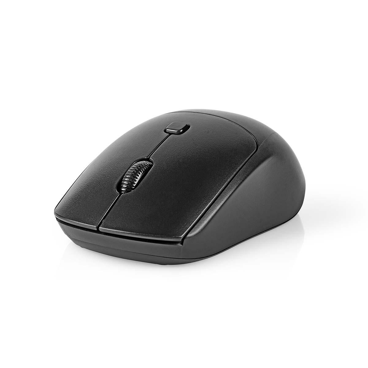 Nedis Maus und Tastatur | Kabellos | Maus- und Tastaturanschluss: USB | 800 / 1200 / 1600 dpi | Einstellbare DPI | QWERTY | ND Layout