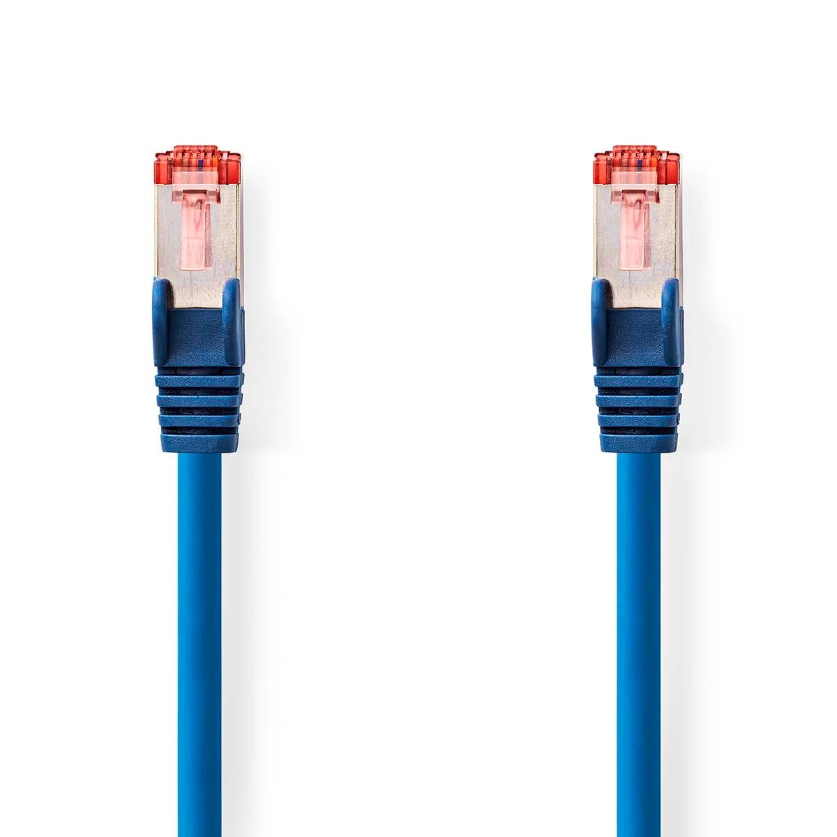Nedis CAT6-Netzwerkkabel | RJ45-Stecker | RJ45-Stecker | S/FTP | 15,0 m | Rund | LSZH | Blau | Etikett