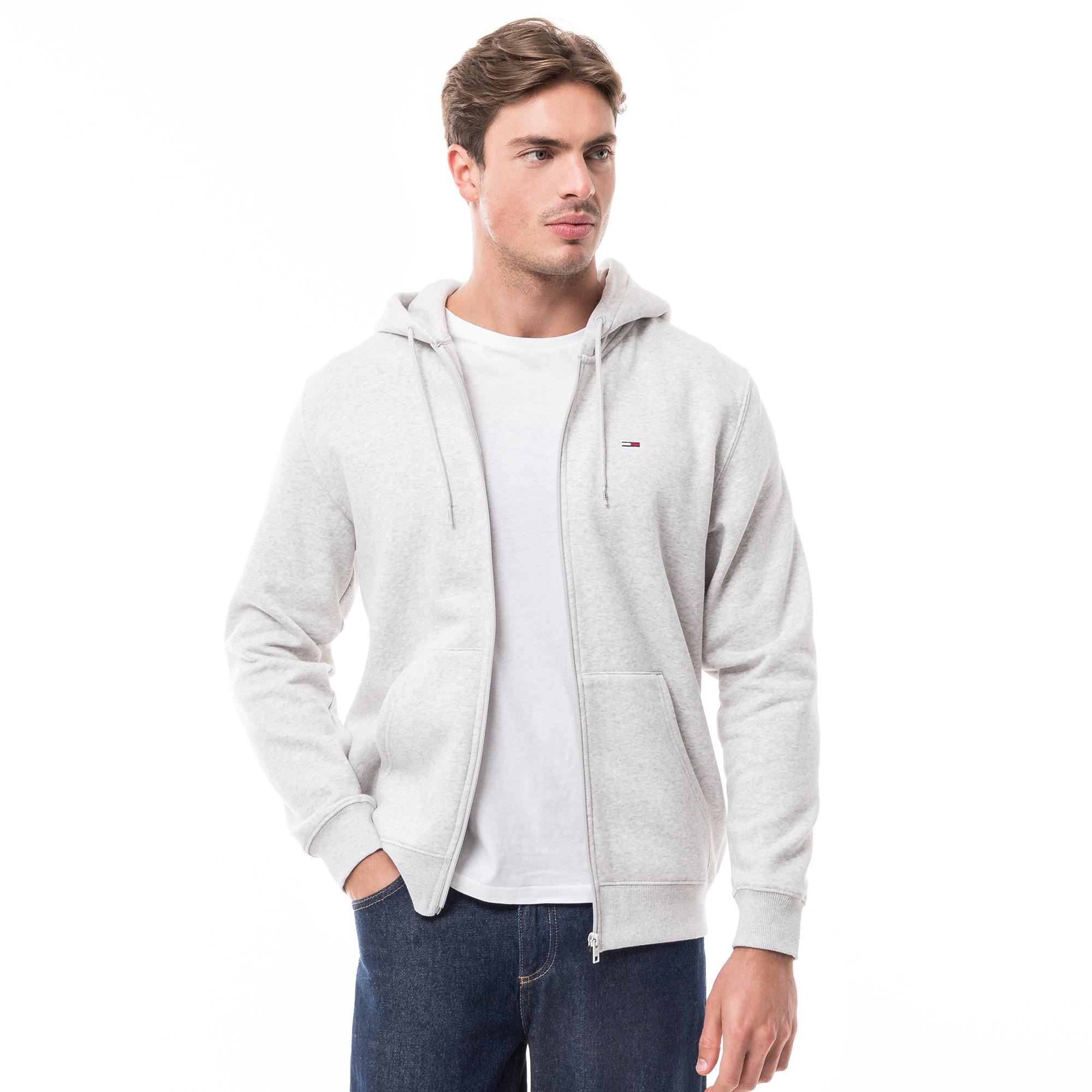 TOMMY JEANS TJM REG S FLAG ZIP FLEECE THRU Sweatjacke