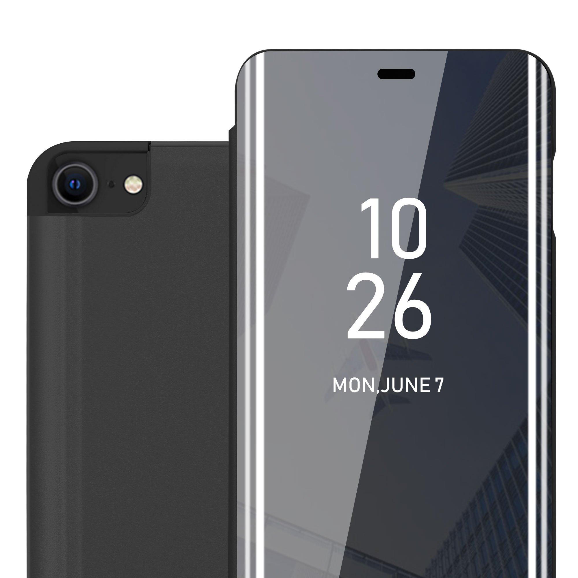 Cadorabo Hülle für Apple iPhone 7 7S 8 SE 2020 Spiegel Standfunktion 360 Grad Schutz