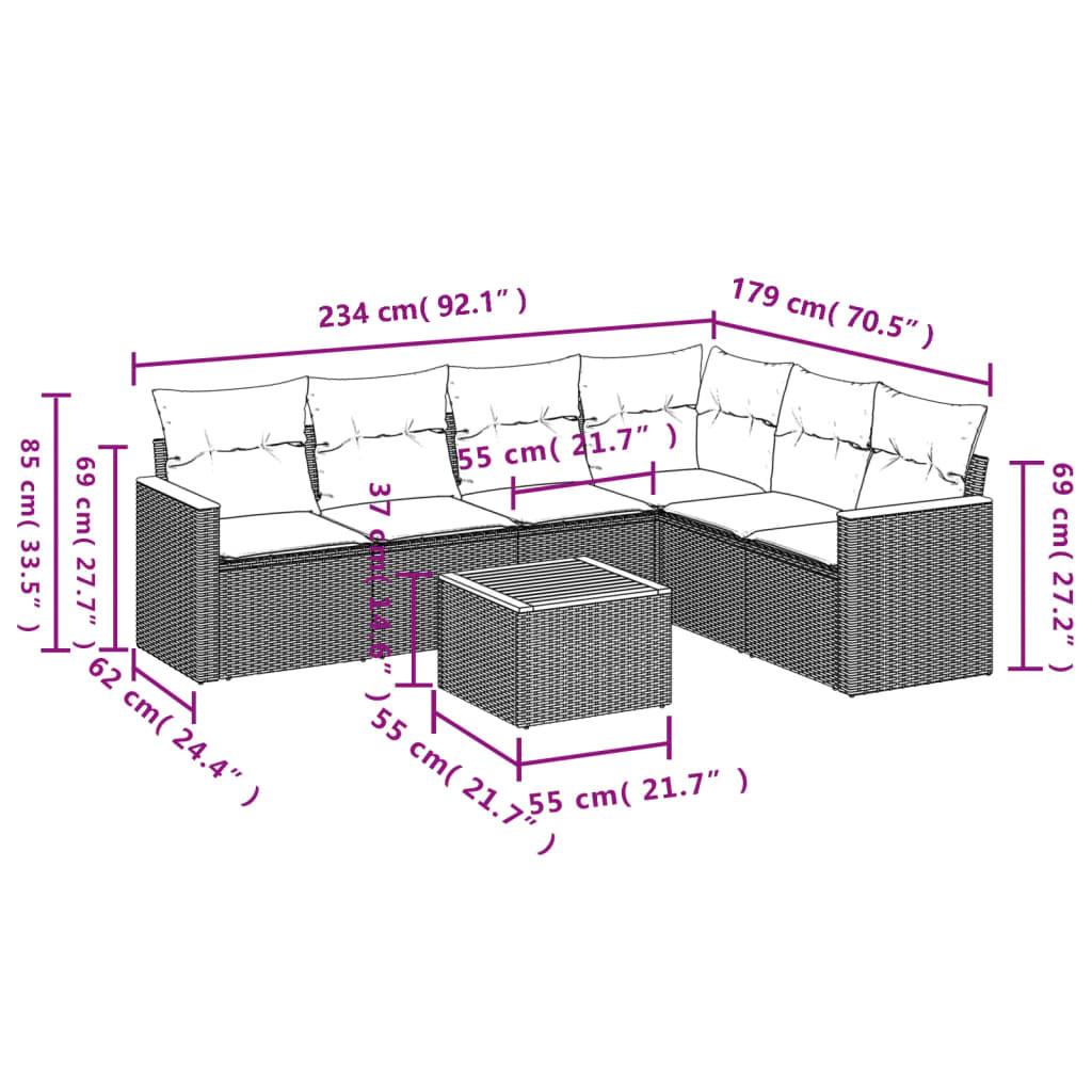 VidaXL Garten sofagarnitur poly-rattan