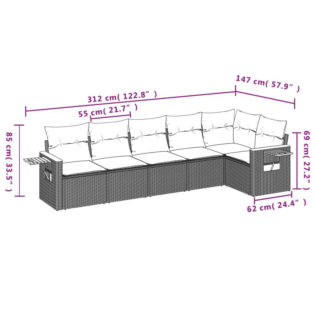 VidaXL Garten sofagarnitur poly-rattan