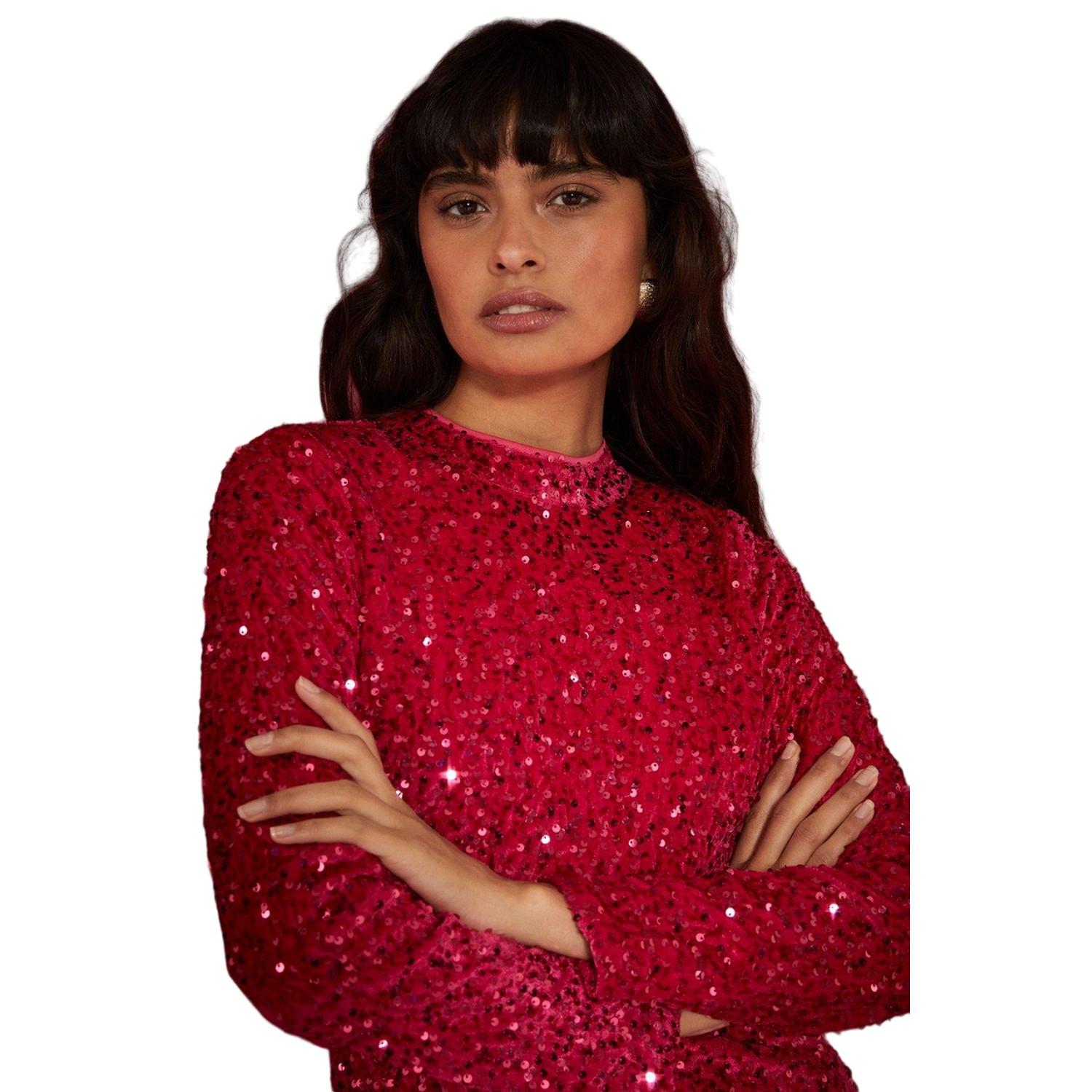 Dorothy Perkins Mini Pailletten Samtkleid