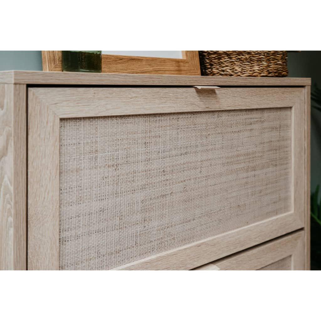Calicosy Kommode mit 3 Schubladen L80 cm - Rattan-Druck - Bali