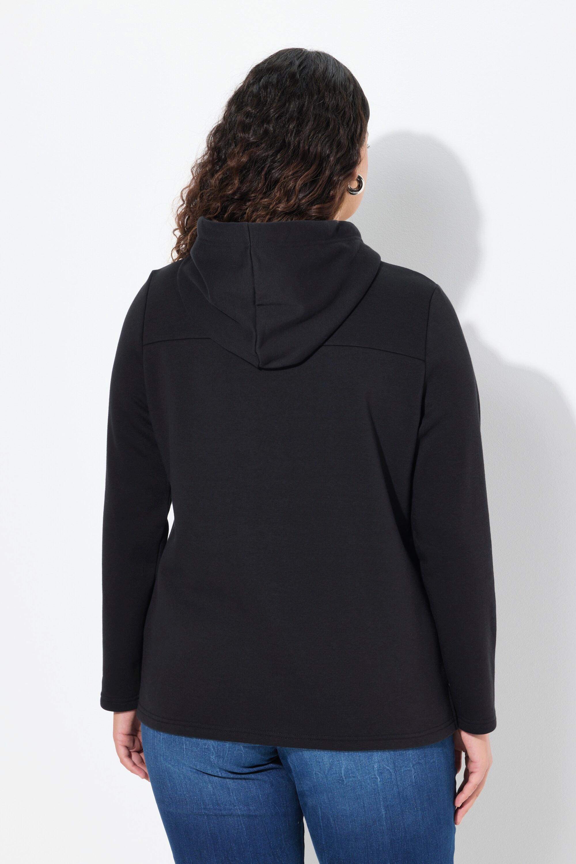 Ulla Popken Hoodie, True, Kapuze, Kordel, Taschen, Langarm