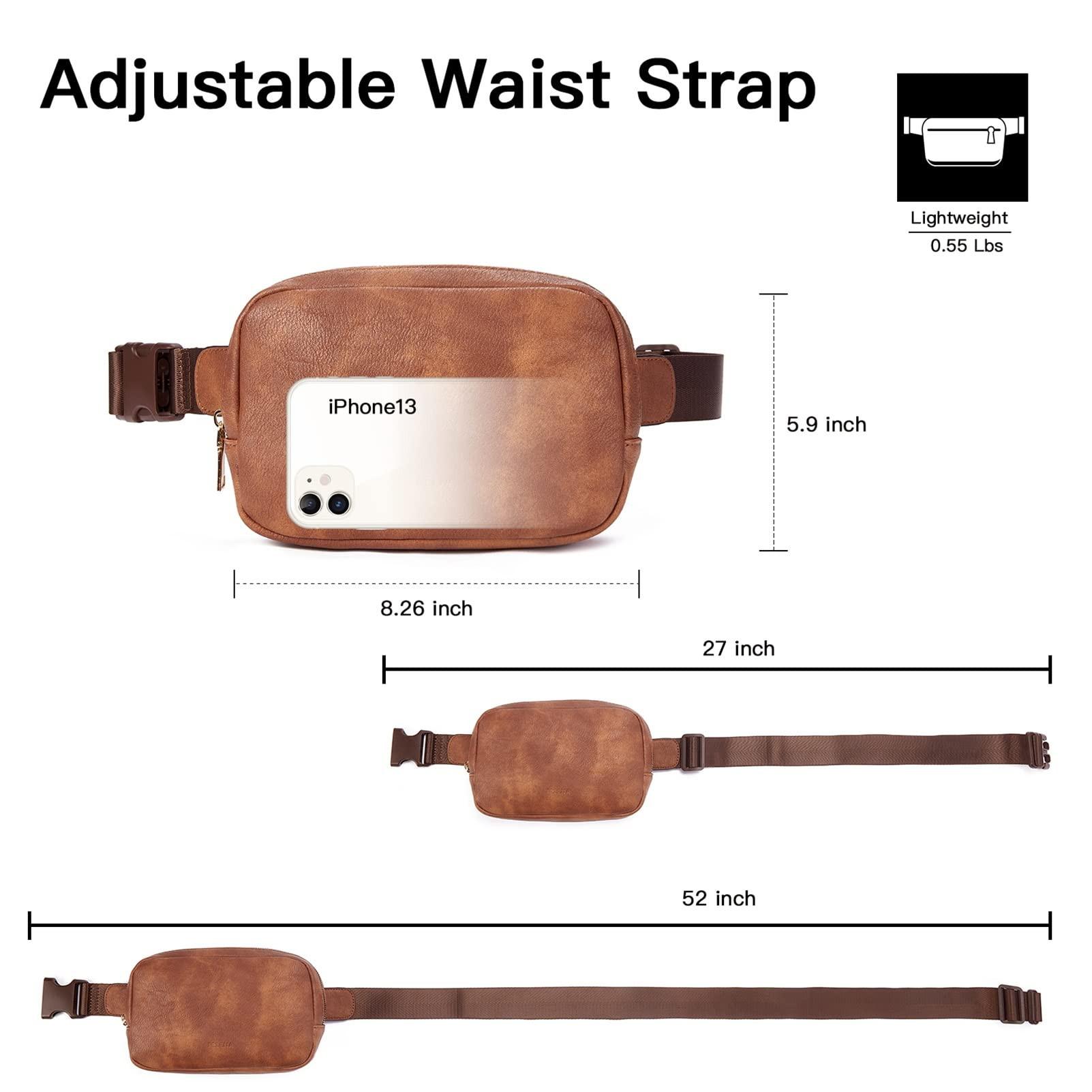 Only-bags.store Gürteltasche, PU-Leder Crossbody Tasche Umhängetasche Gürteltasche, PU-Leder Crossbody Tasche Umhängetasche