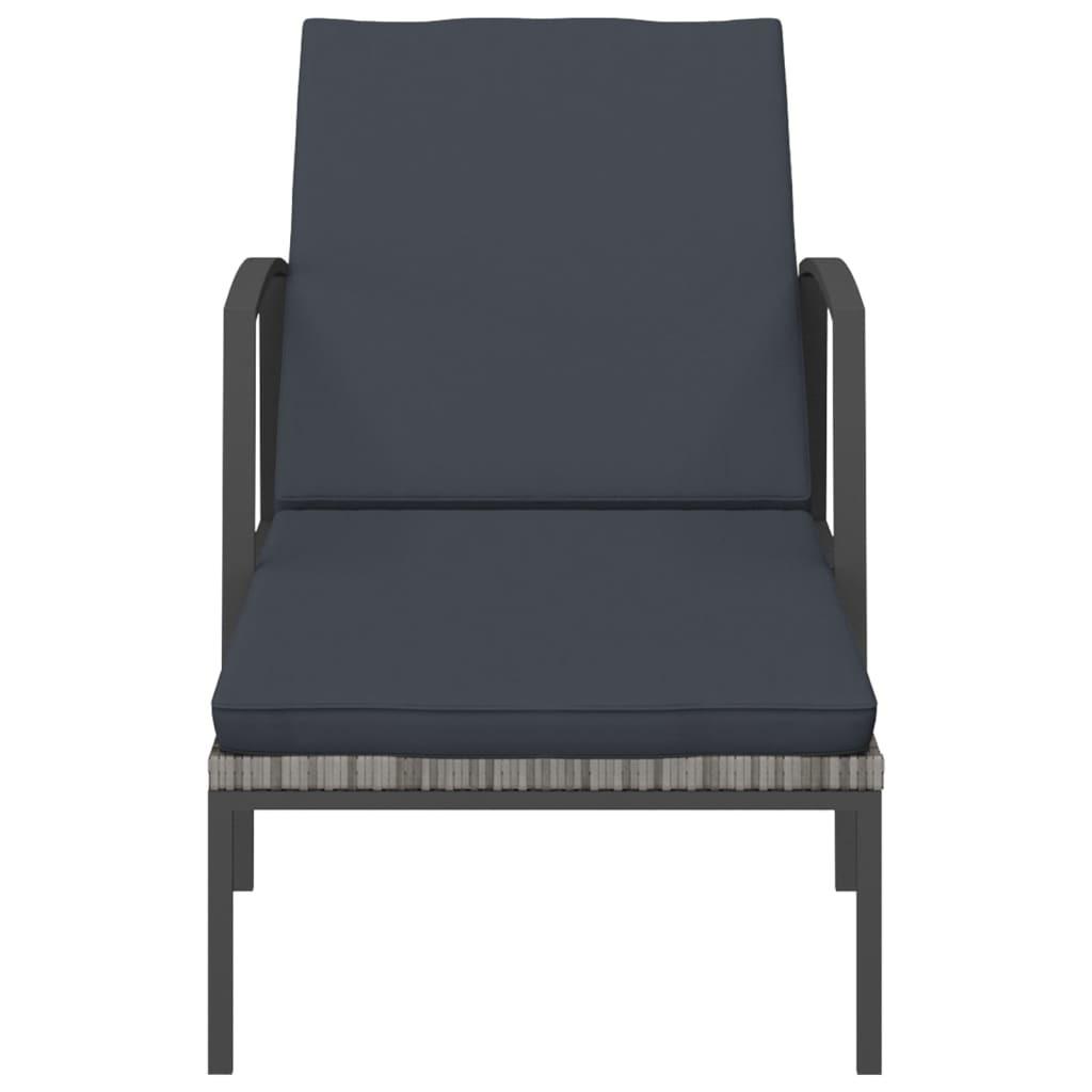 VidaXL Sonnenliege mit tisch poly-rattan