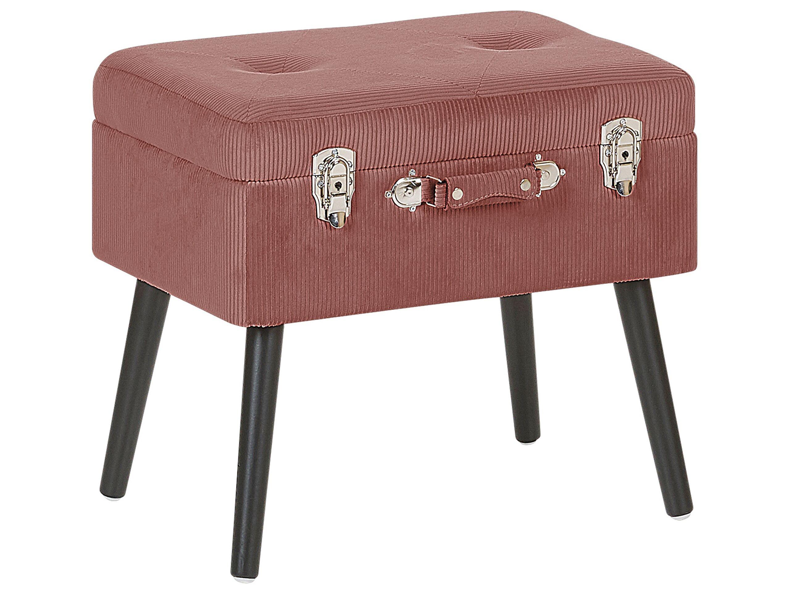 Beliani Hocker mit Stauraum aus Cord Retro MALLARD