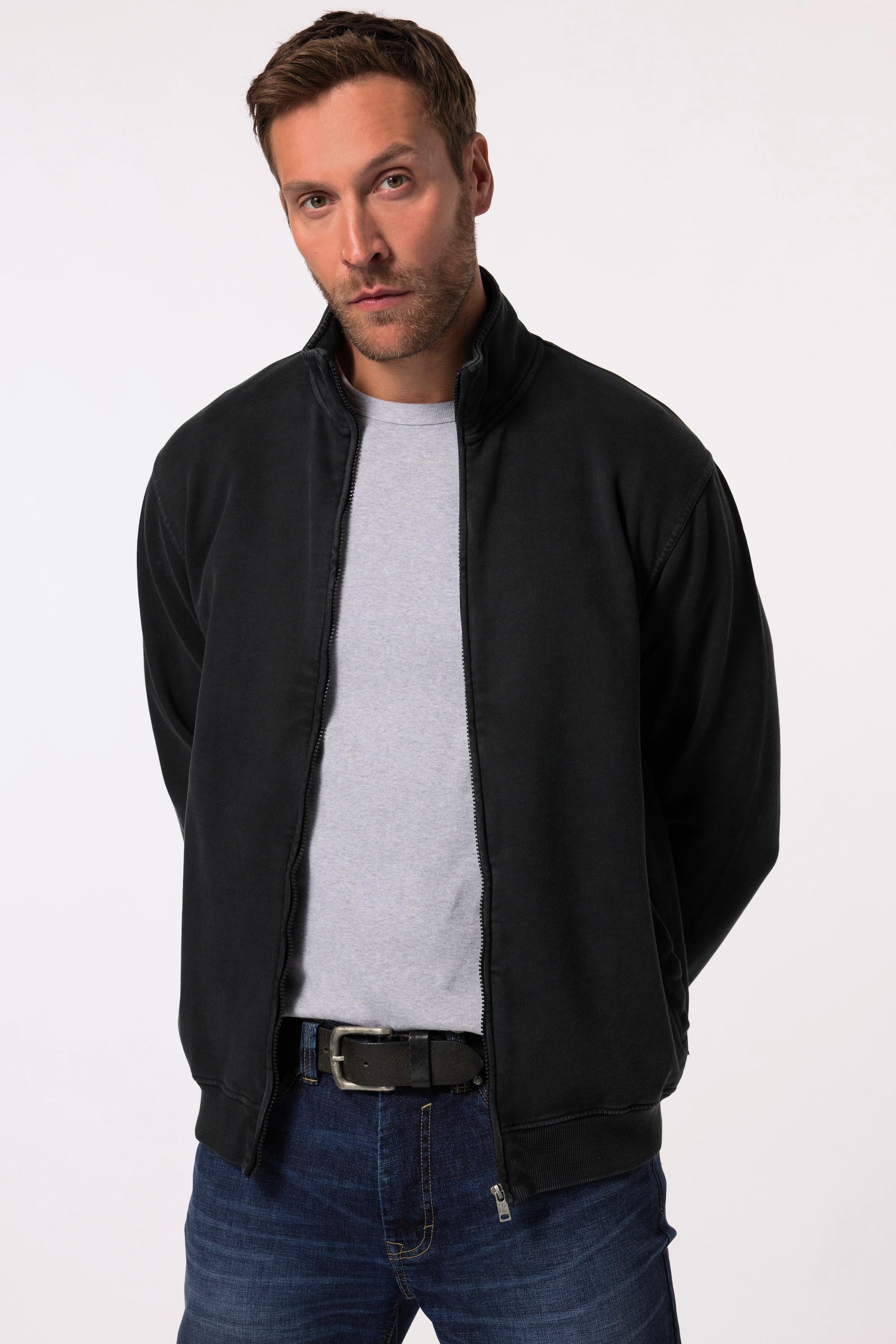 JP1880 Sweatjacke, Stehkragen, Vintage Look