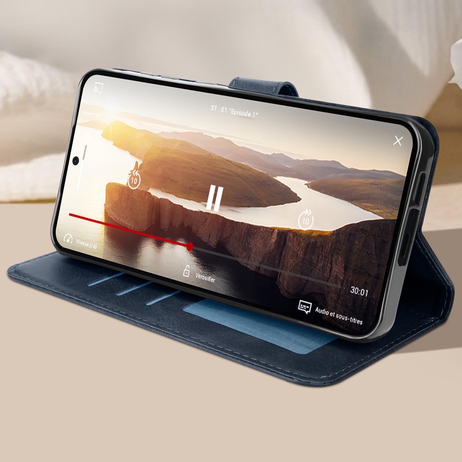 Avizar Klapphülle Samsung Galaxy A55 Dunkelblau