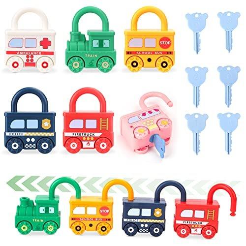 Activity-board Schloss mit Schlüssel Baby Spielzeug ab 2 3 4 5 Jahre - Motorikspielzeug Busy Board Baby Sensorik