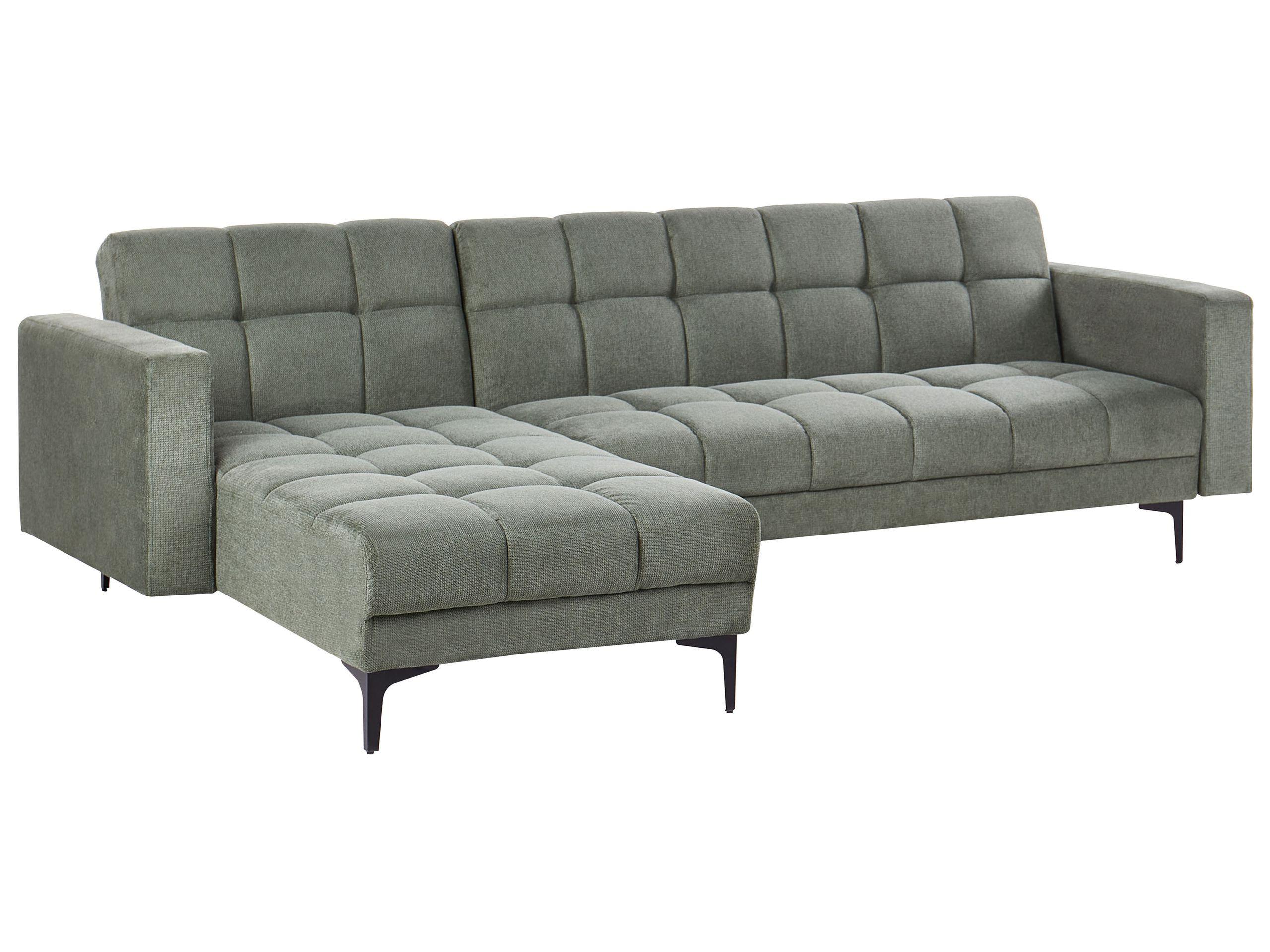 Beliani Rechtsseitiges Ecksofa aus Polyester Minimalistisch ALNES