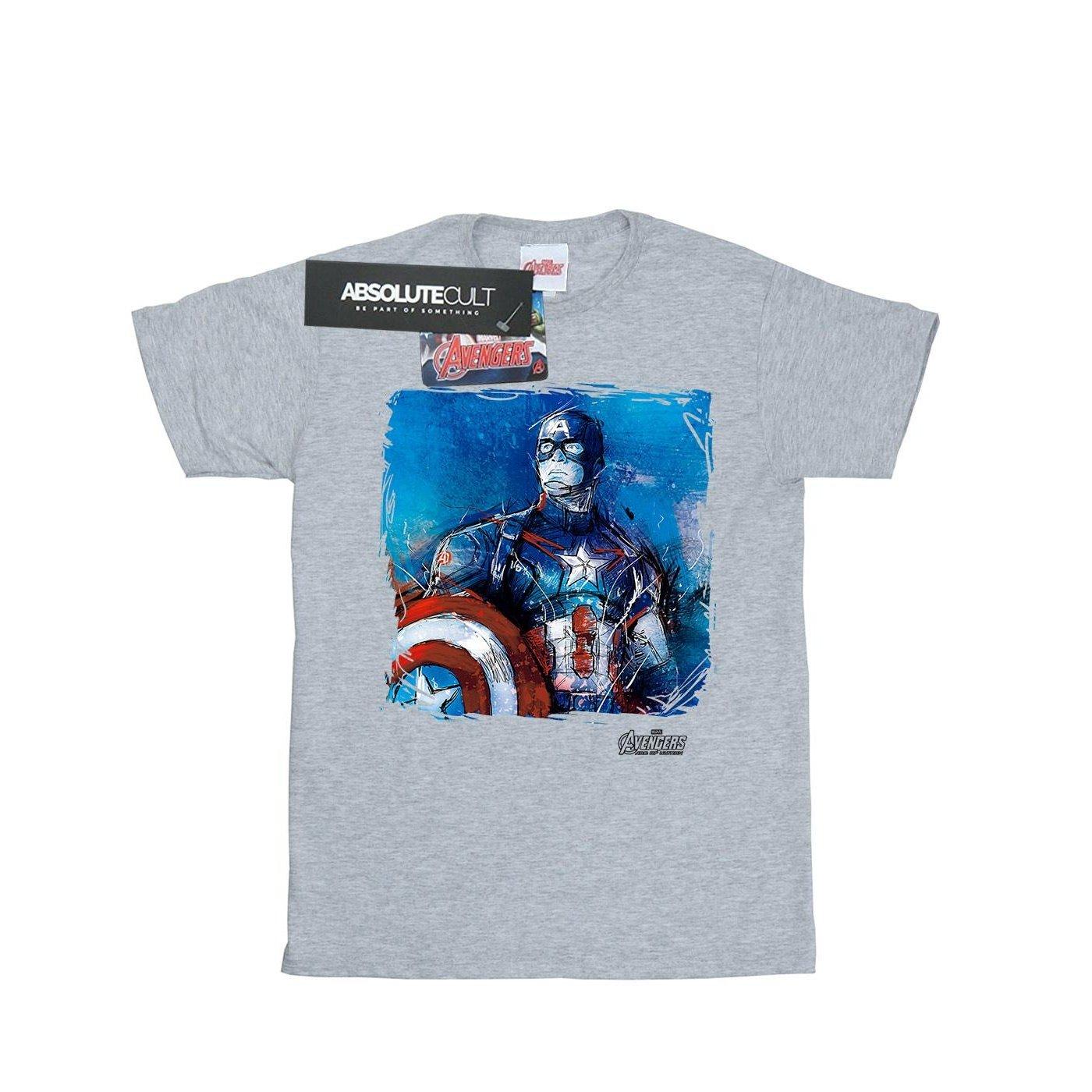 CAPTAIN AMERICA Sketch Grafik T-Shirt
