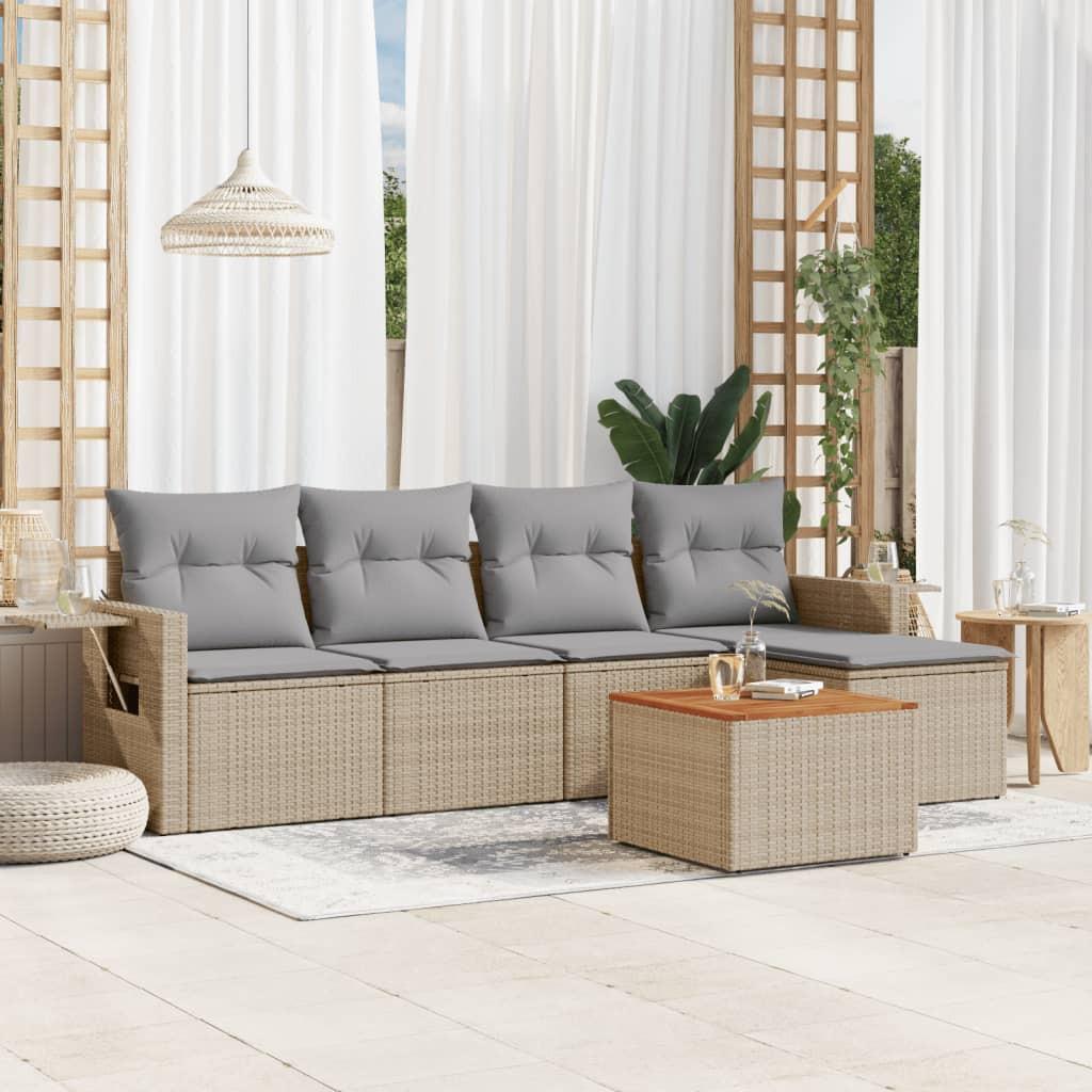 VidaXL Garten sofagarnitur poly-rattan
