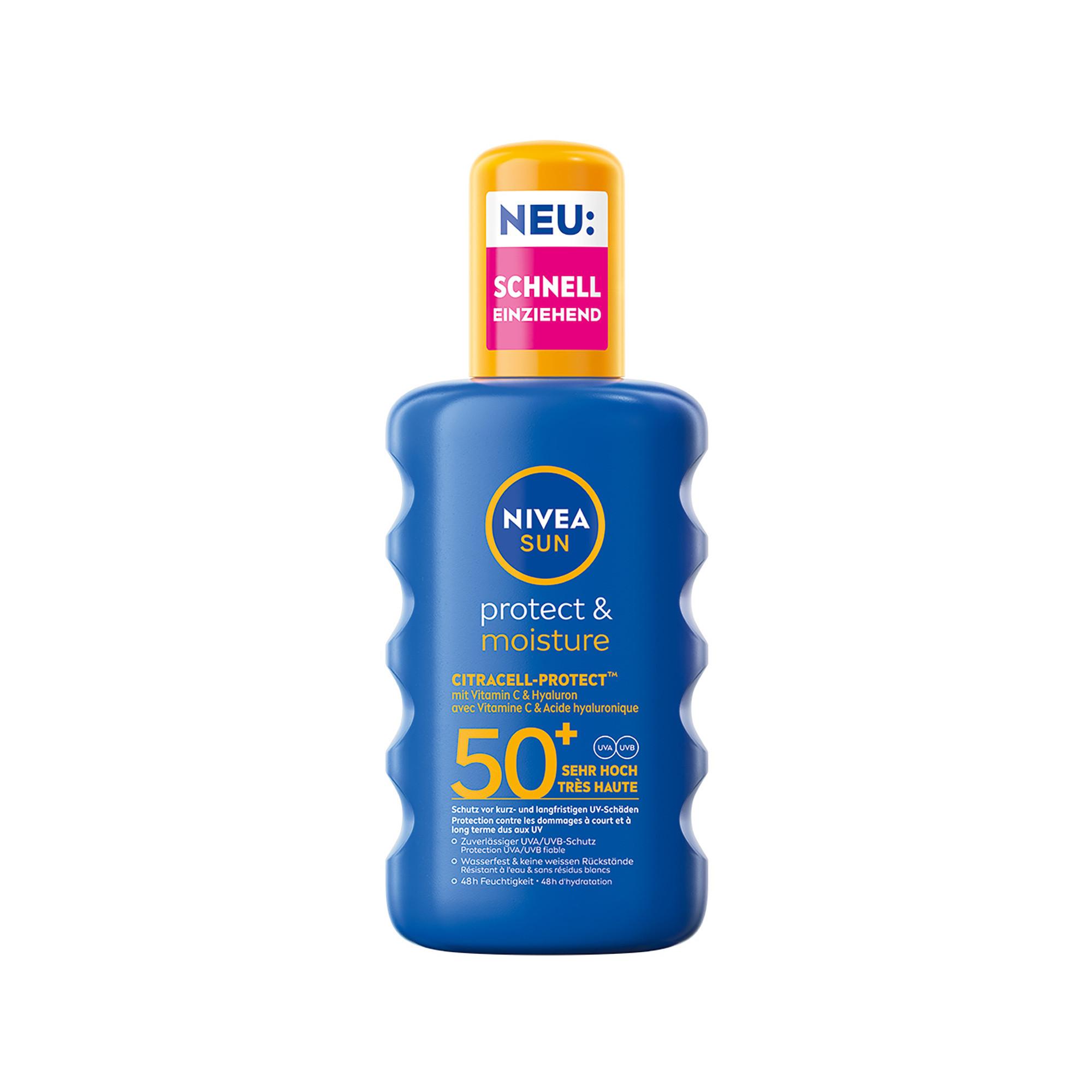 NIVEA SUN Sun Spray Protect&Moisture LSF 50+ Sun Protect & Moisture Sonnenspray LSF 50+