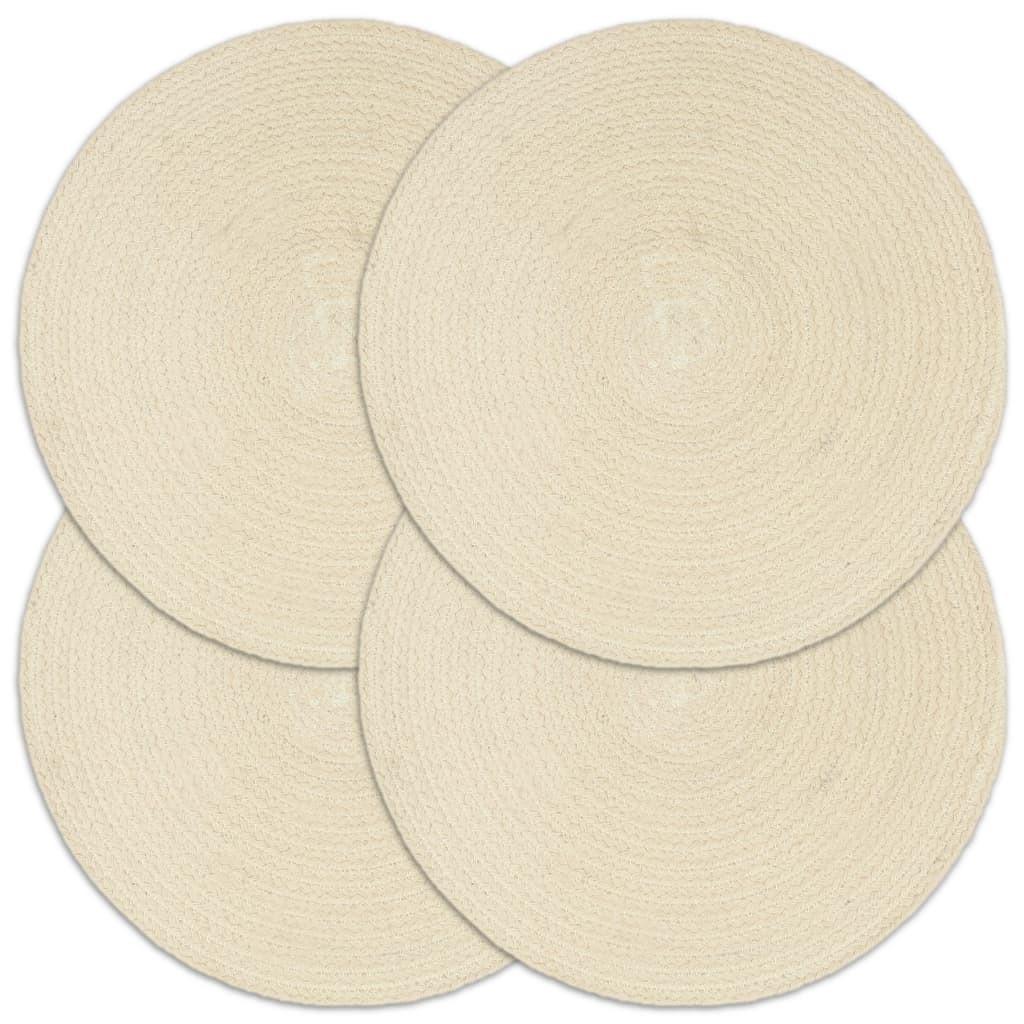VidaXL Tischsets 4 stk. rund baumwolle baumwolle