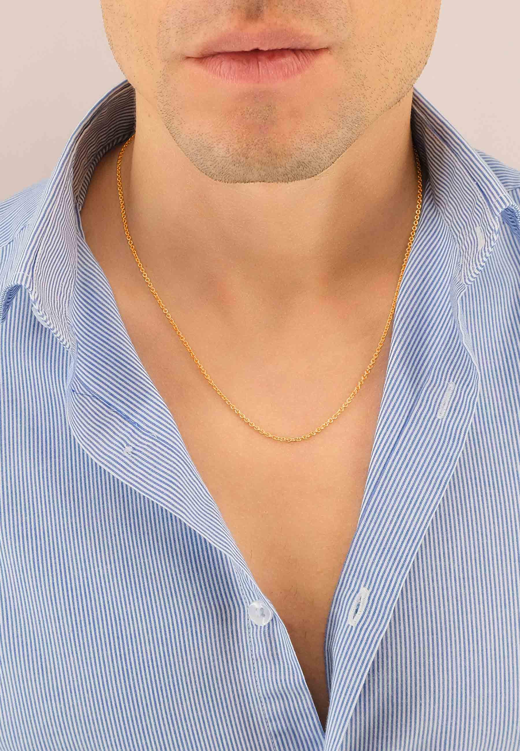 MUAU Schmuck Collier Rundanker Rotgold 750, 1.9mm, 42cm