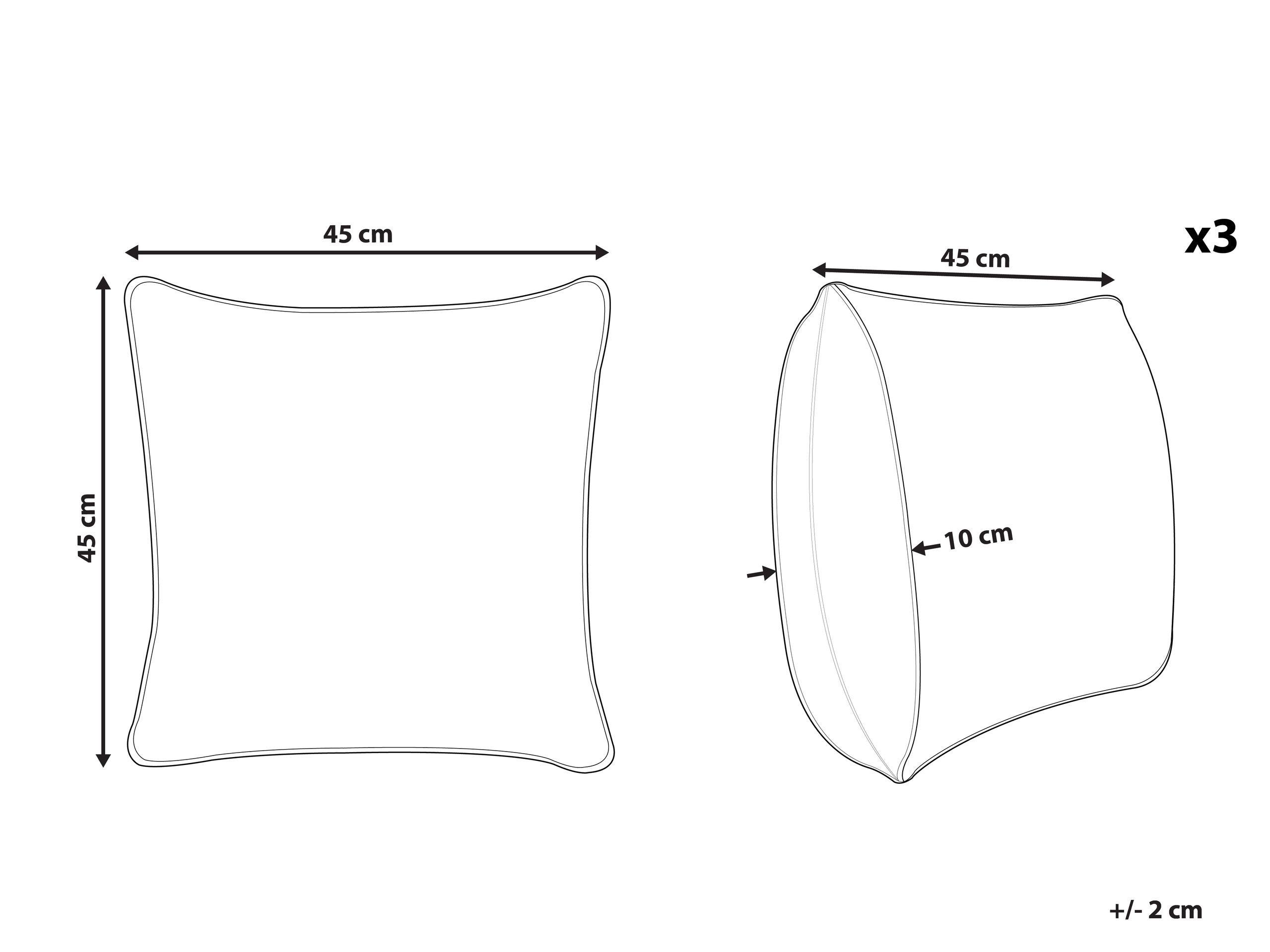 Beliani Gartenkissen 3er Set aus Polyester Modern SAMMIT