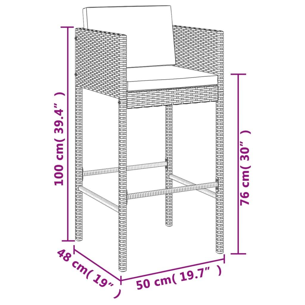 VidaXL Gartenbar set poly-rattan