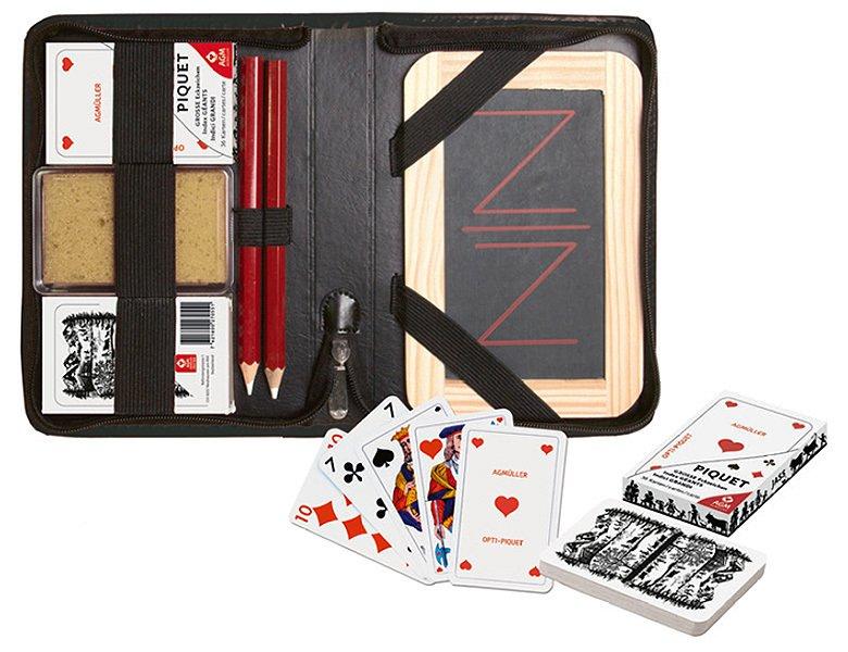 AGM MUELLER Scherenschnitt Jassetui Piquet (22.5x15x4.3cm)