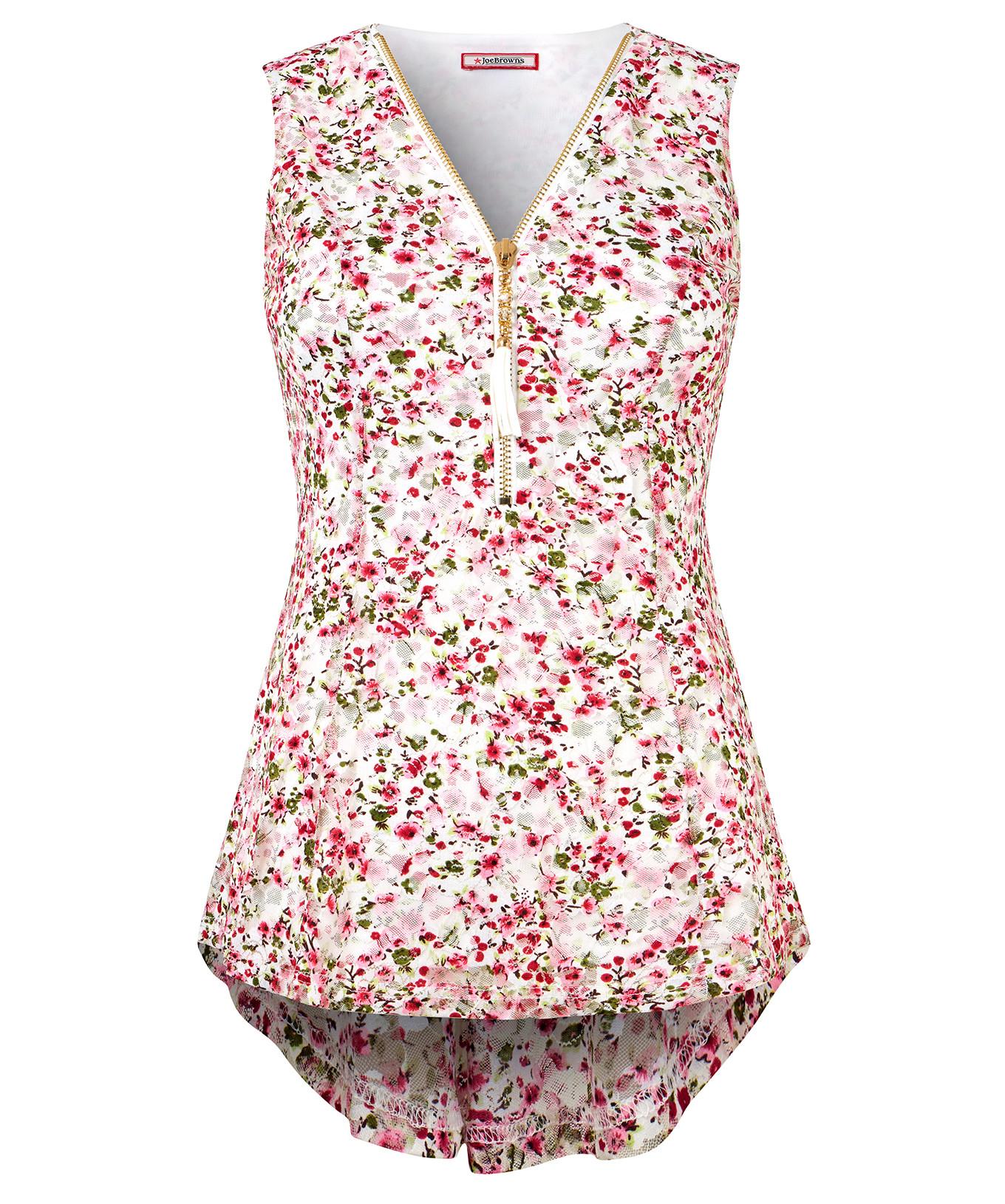 Joe Browns Florale Spitze V-Ausschnitt Top