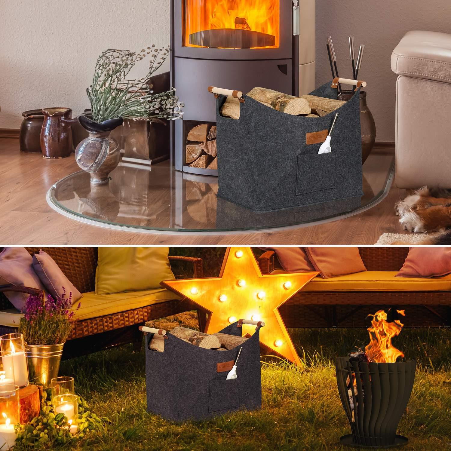 Northix Holzkorb aus Filz