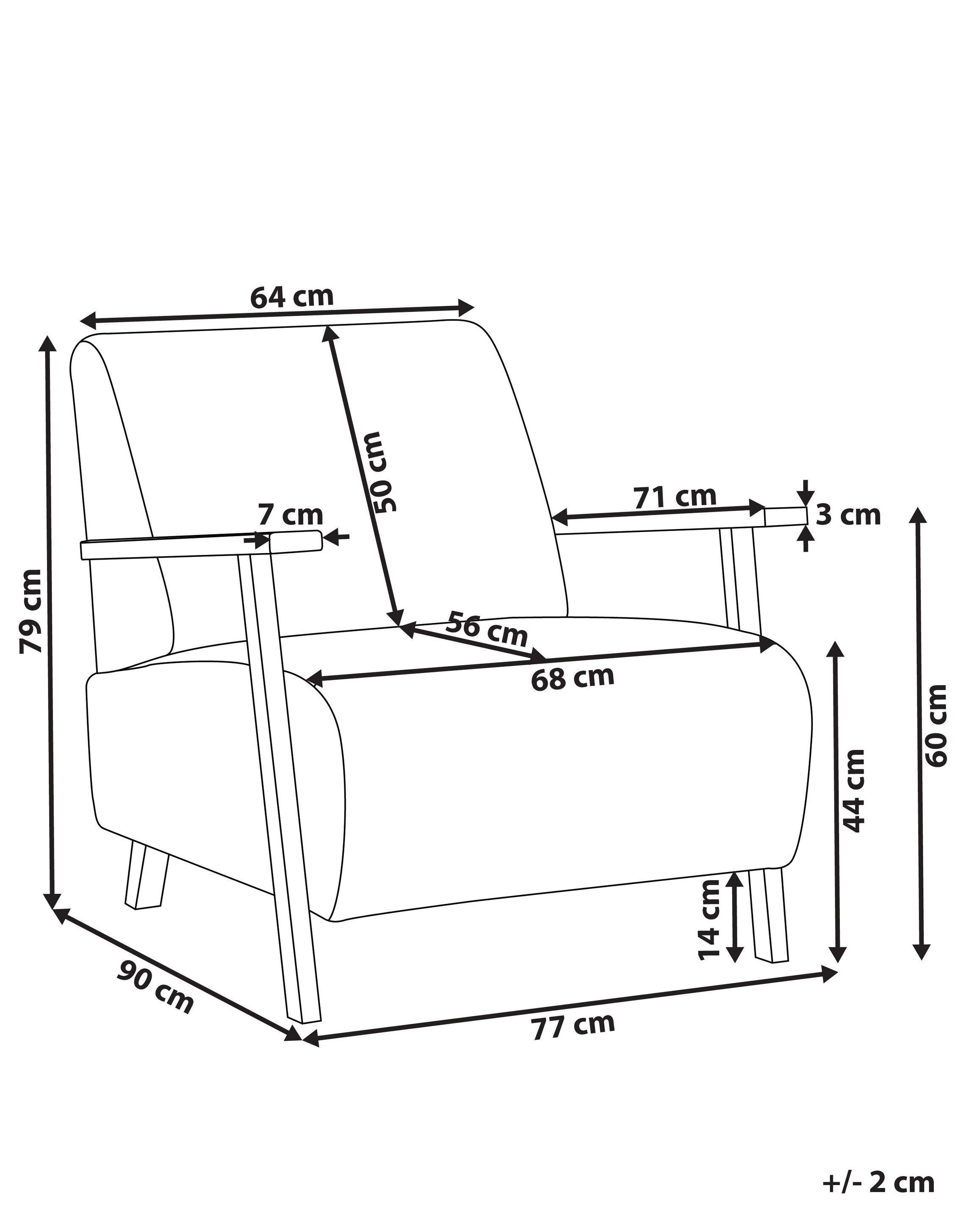 Beliani Sessel aus Polyester Retro LESJA