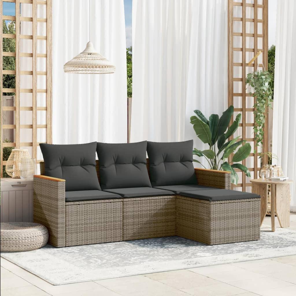 VidaXL Garten sofagarnitur poly-rattan