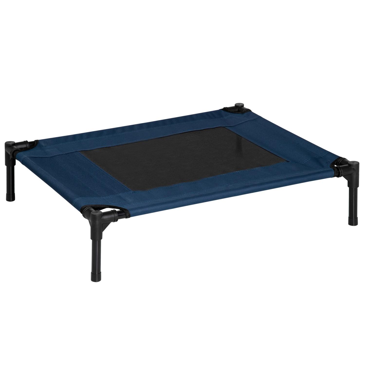 Northio Hundebett Hundeliege Outdoor Katzenbett Haustierbett Schlafplatz, Stahl, 600D Oxford-Gewebe, Blau, 76,2X61X18Cm