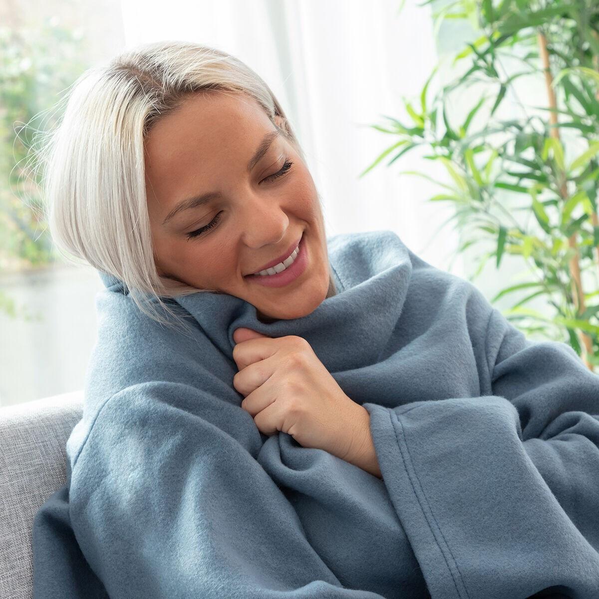 InnovaGoods Doppelte Ärmeldecke mit Tasche Doublanket InnovaGoods - Blau