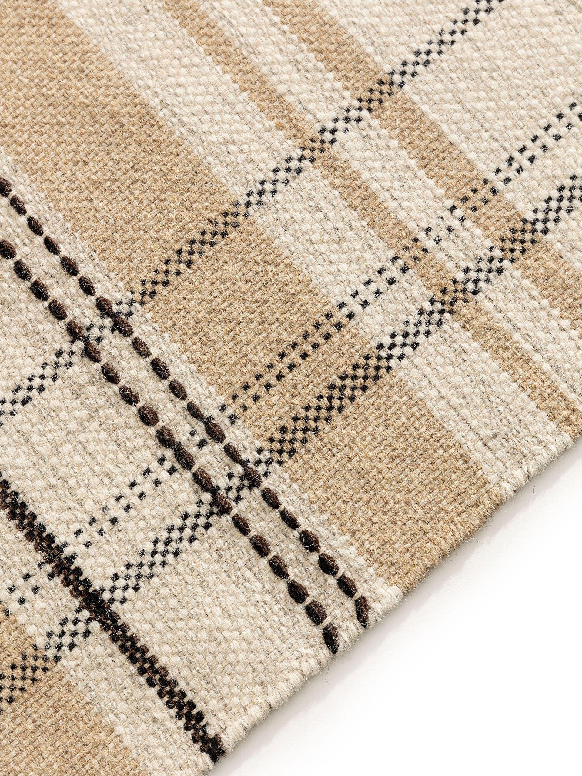 Benuta Wollteppich Läufer Bahati Beige