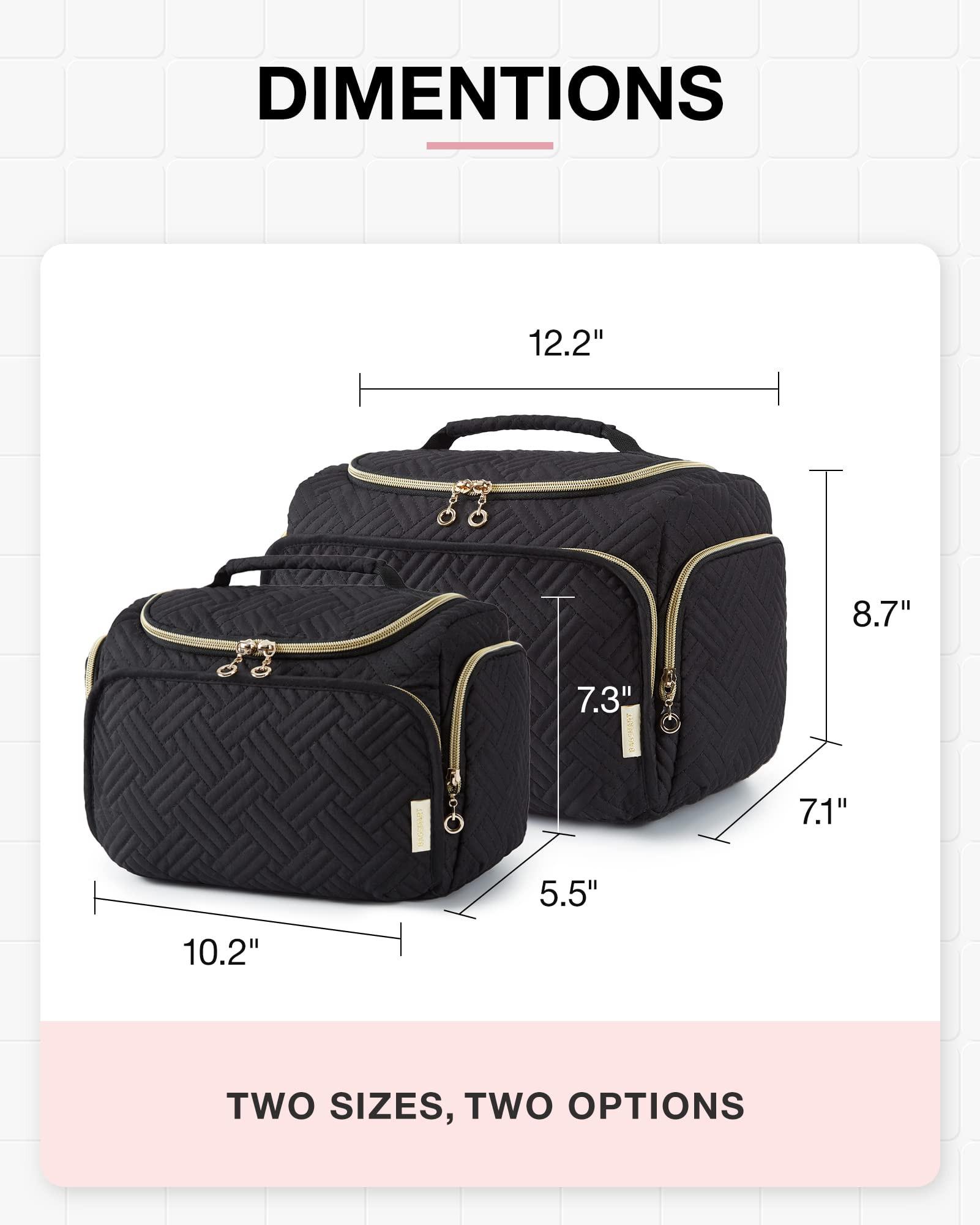 Only-bags.store Reisekosmetiktasche, große, weit offene Reisetasche für Toilettenartikel, Make-up, Kosmetiktasche mit Griff Reisekosmetiktasche, große, weit offene Reisetasche für Toilettenartikel, Make-up, Kosmetiktasche mit Griff