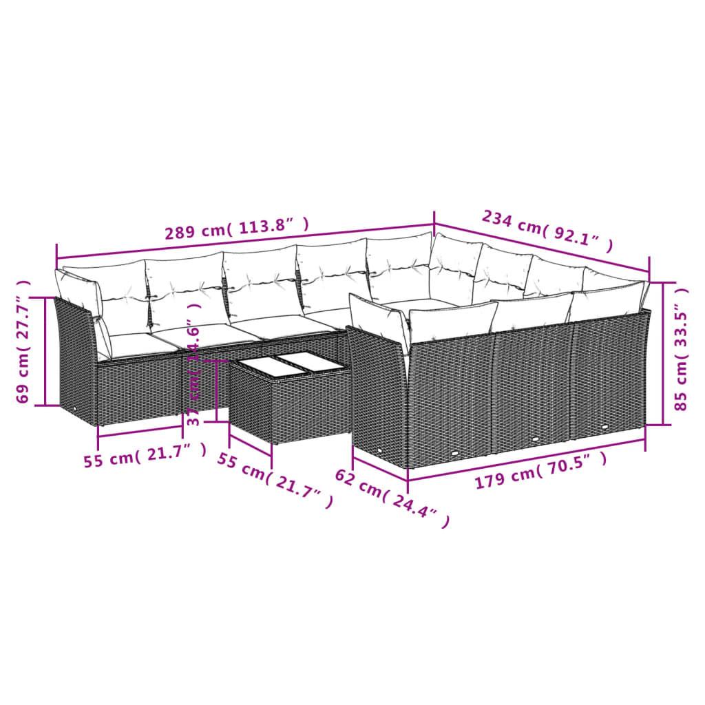 VidaXL Garten sofagarnitur poly-rattan