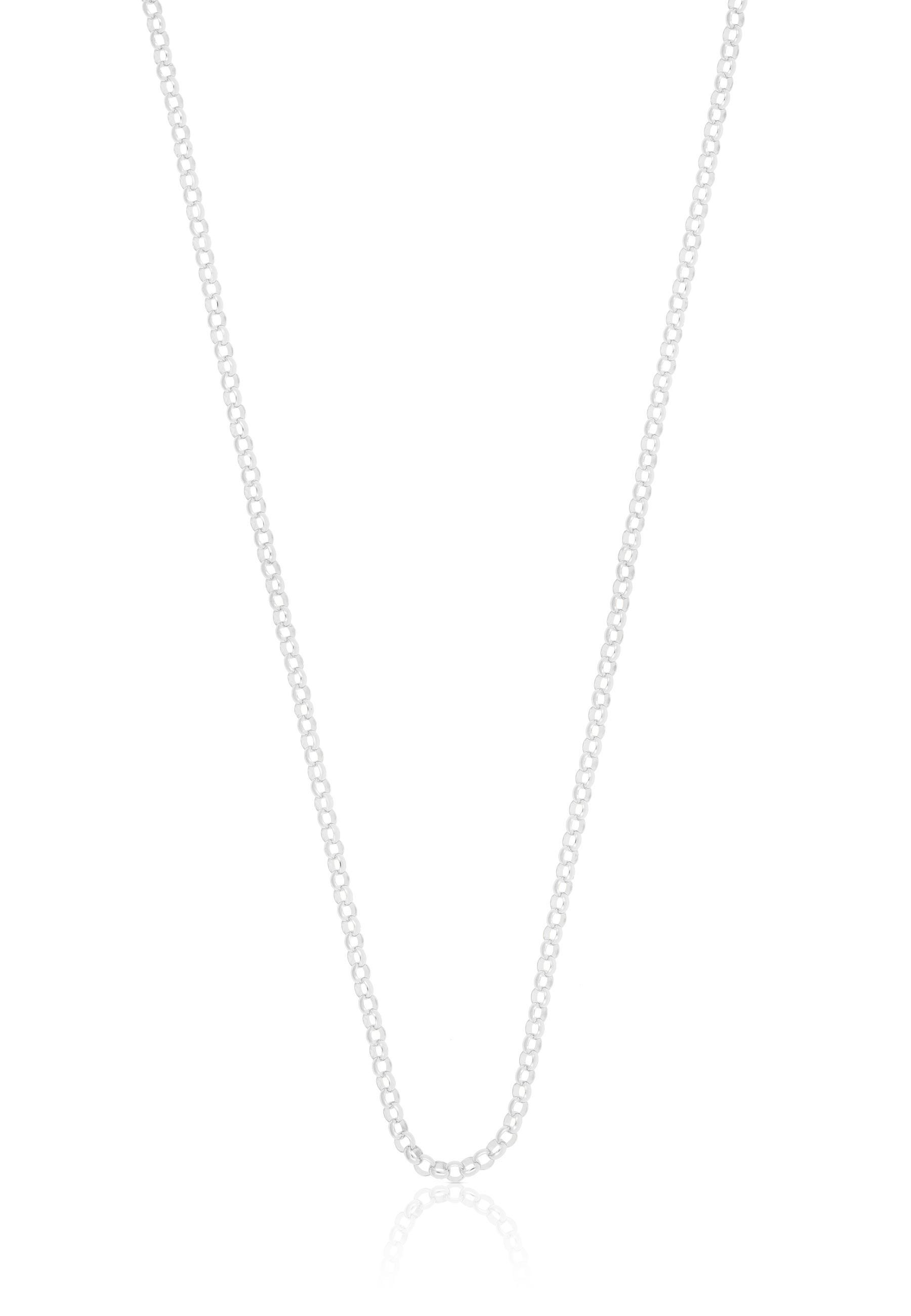 MUAU Schmuck Collier Erbs Weissgold 750, 2mm, 42cm
